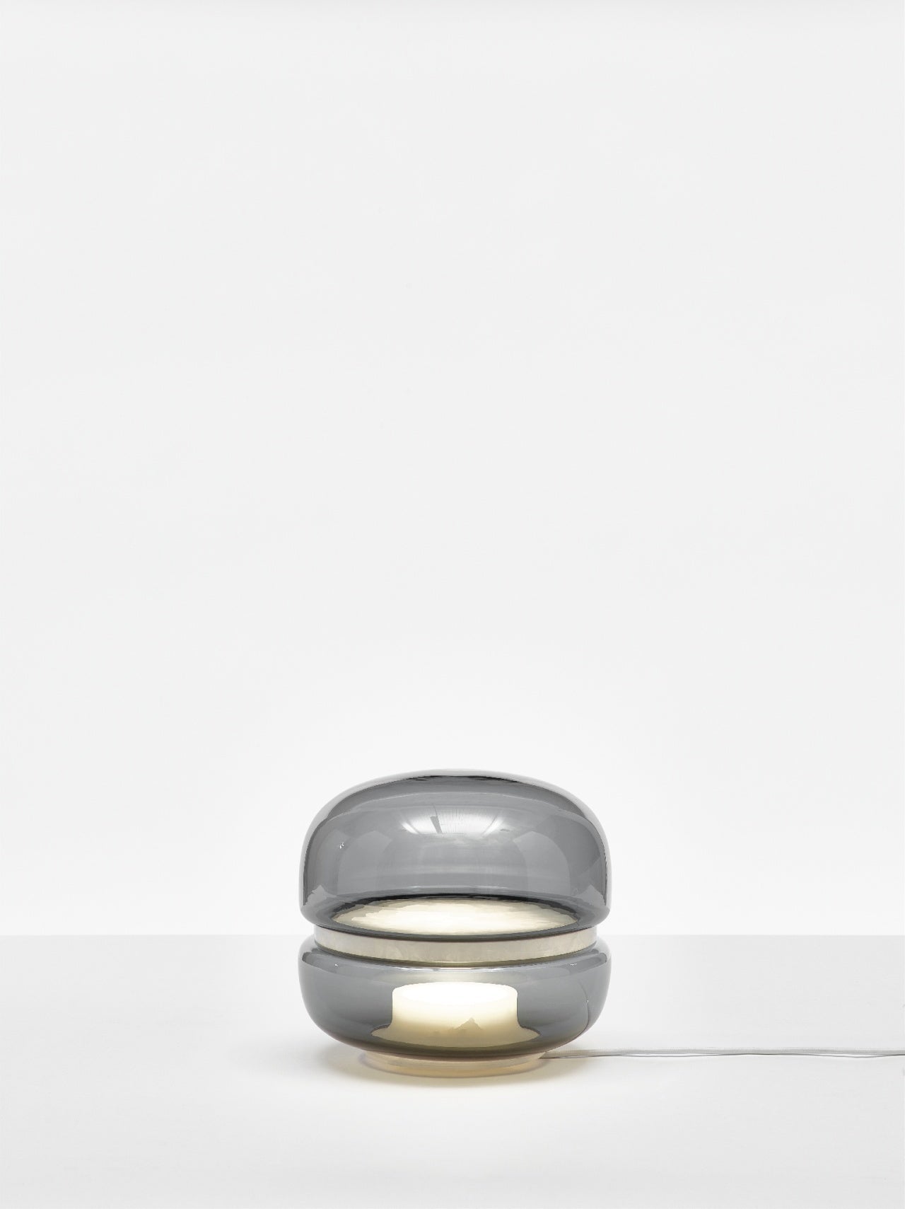Makkaron -Mini -Tischlampe aufblasbares Glas mit Onyx