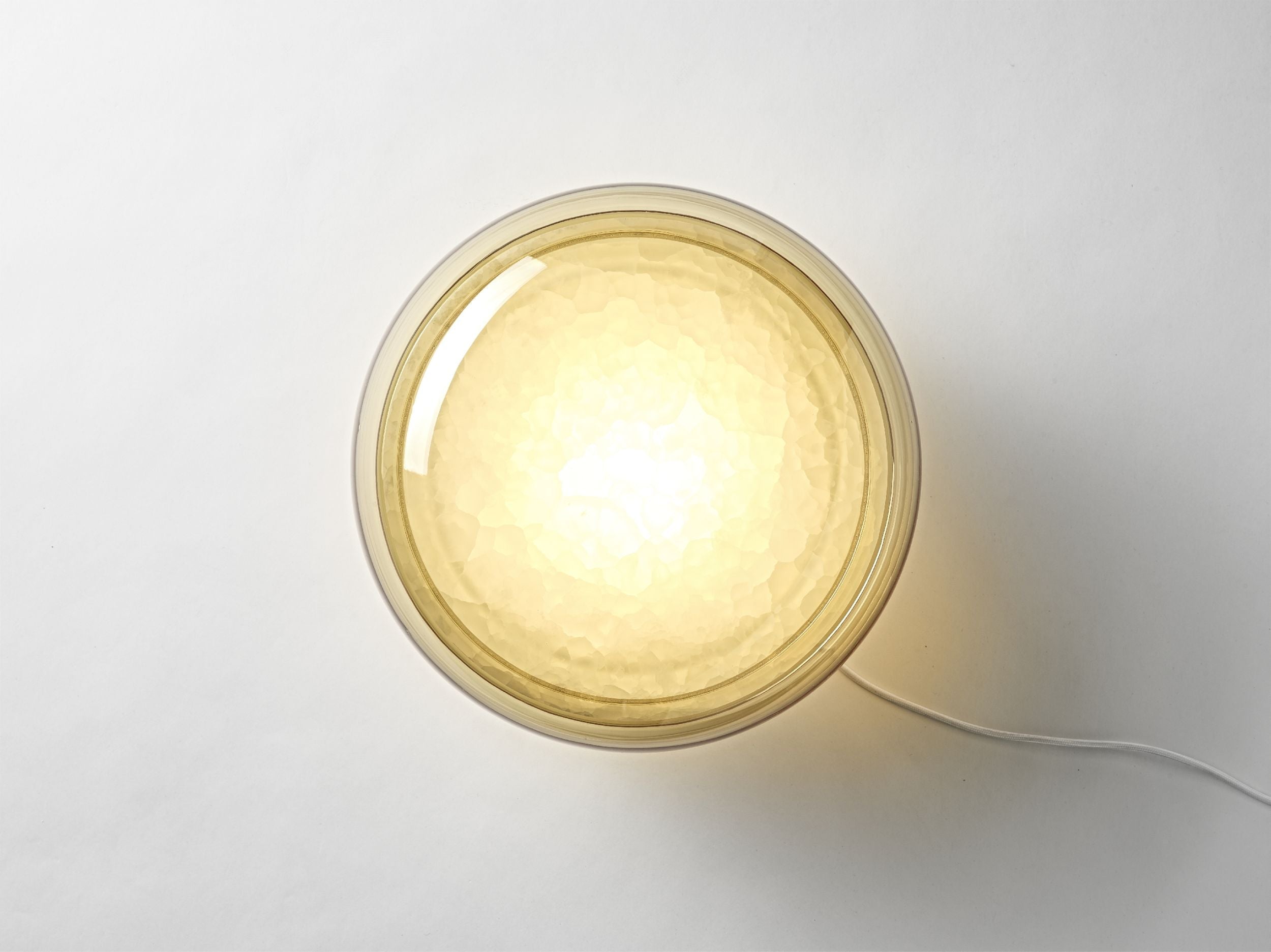 Makkaron -M -Tischlampe aufblasbares Glas mit Onyx
