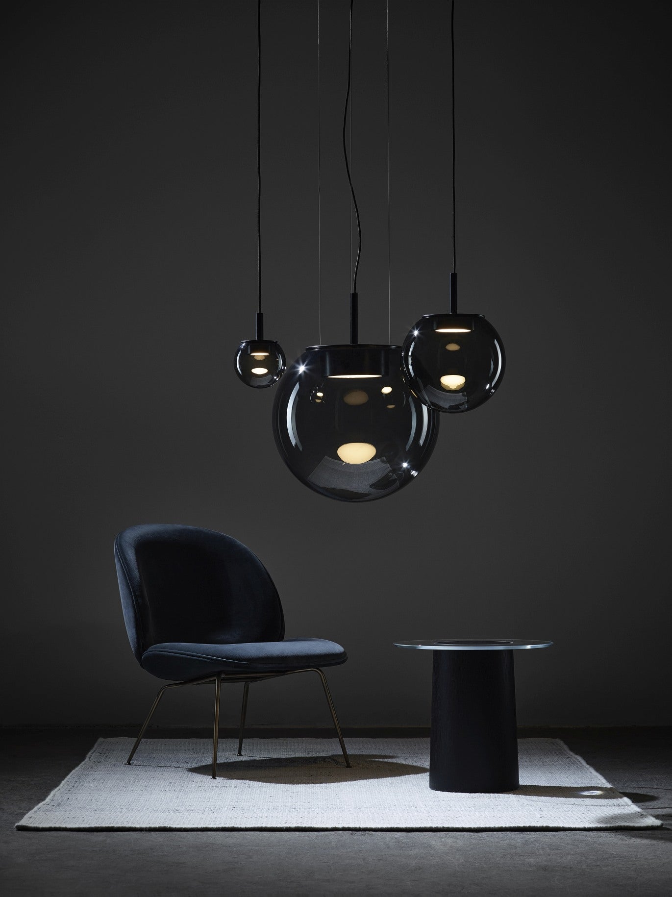 Hanging lamp orbis inflatable glass