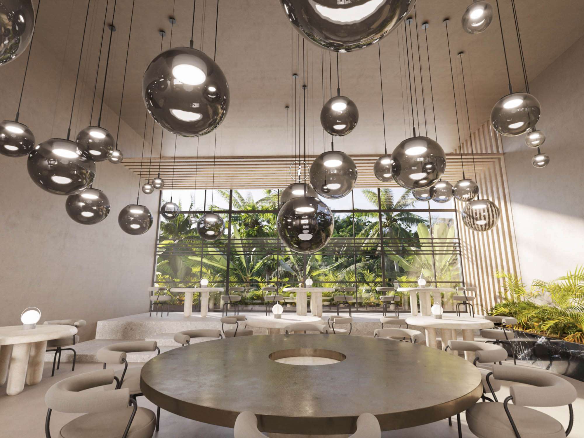 Hanging lamp orbis inflatable glass
