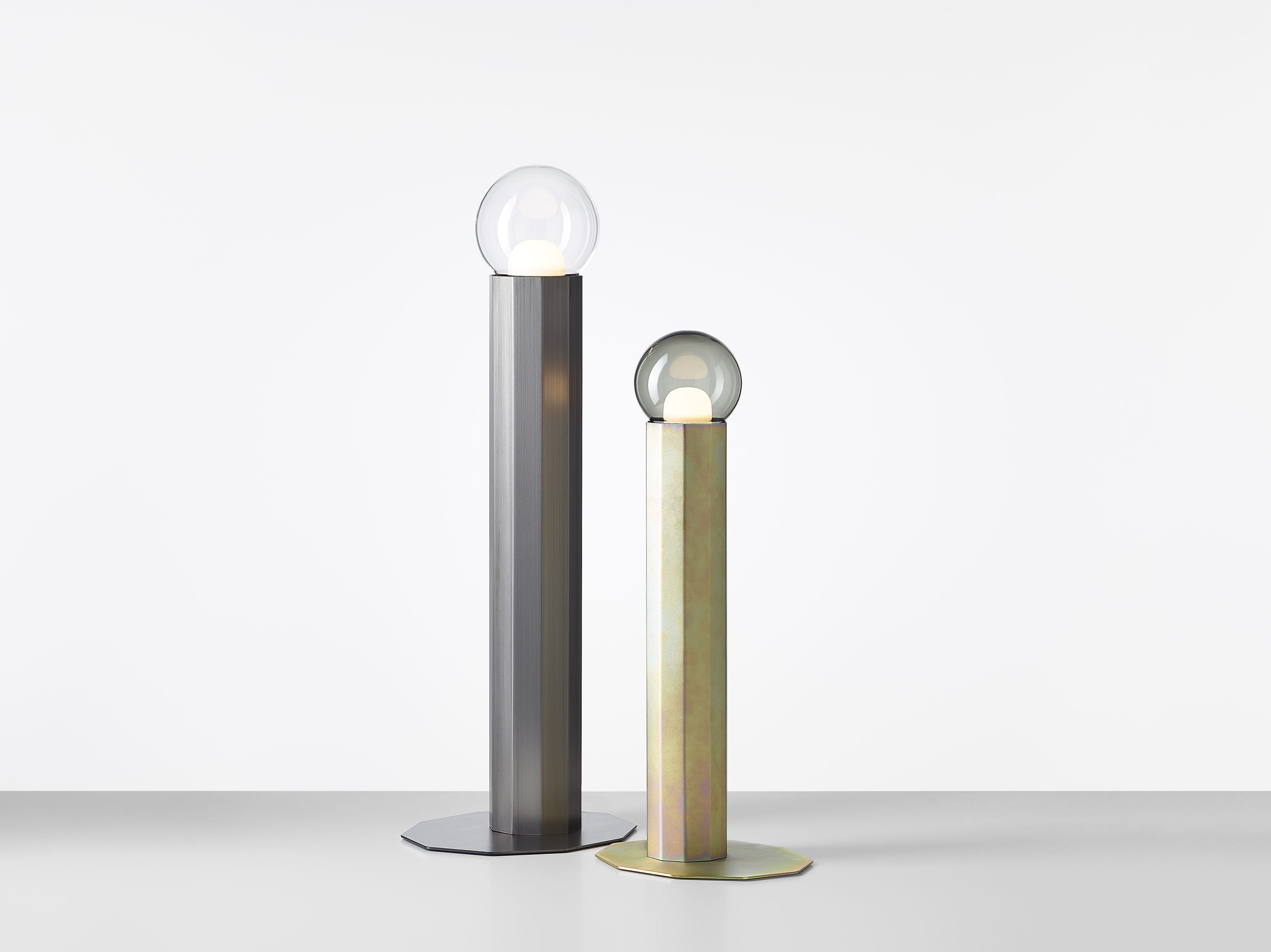 Prisma -Metall -Leuchten -Stehlampe