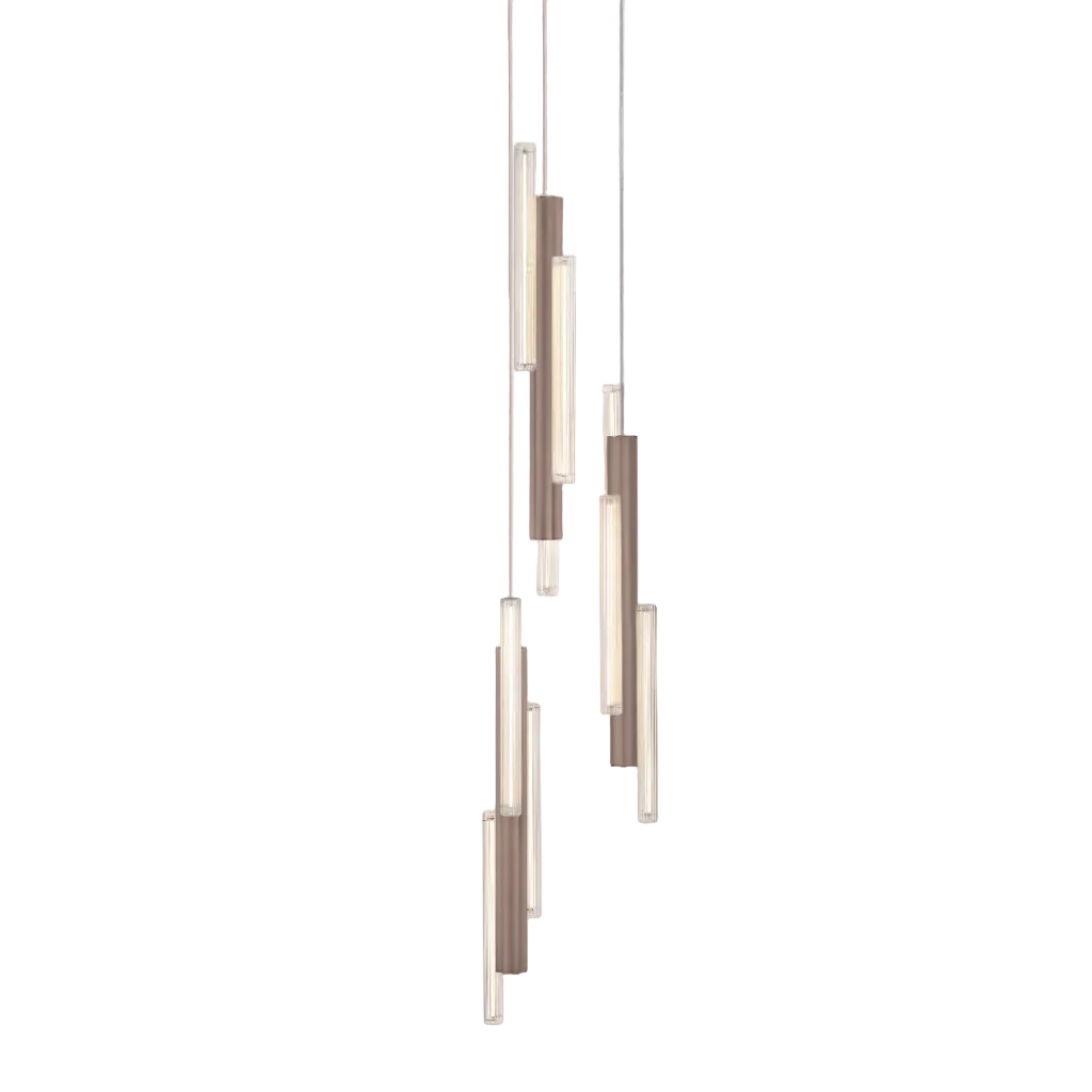 3-Point Pendant Lamp HAIL in Brushed Bronze