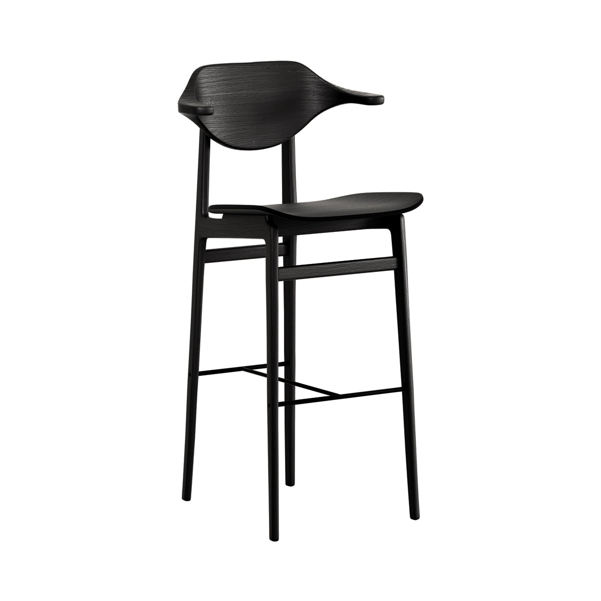 Customized BUFALA stool with a wooden base