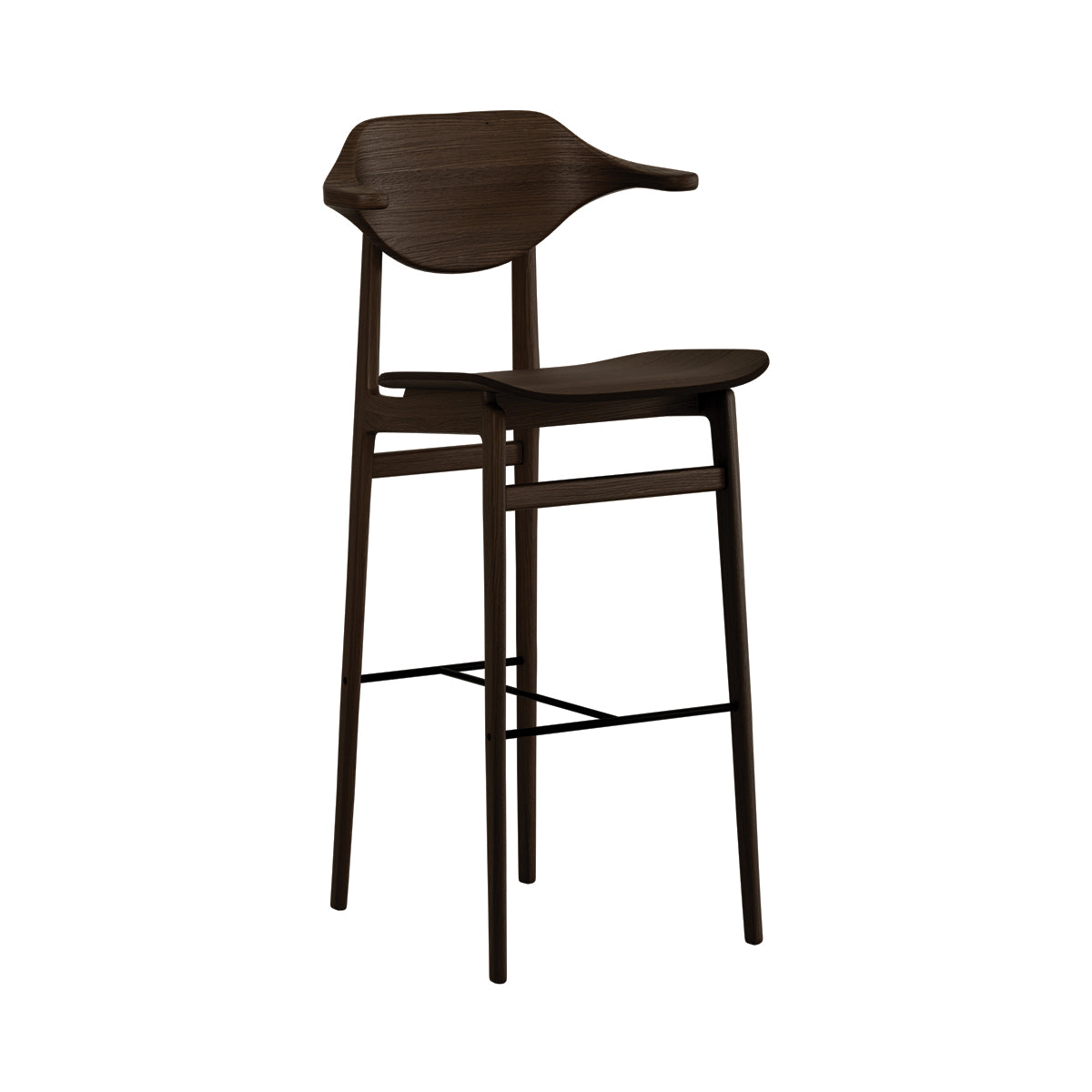 Customized BUFALA stool with a wooden base