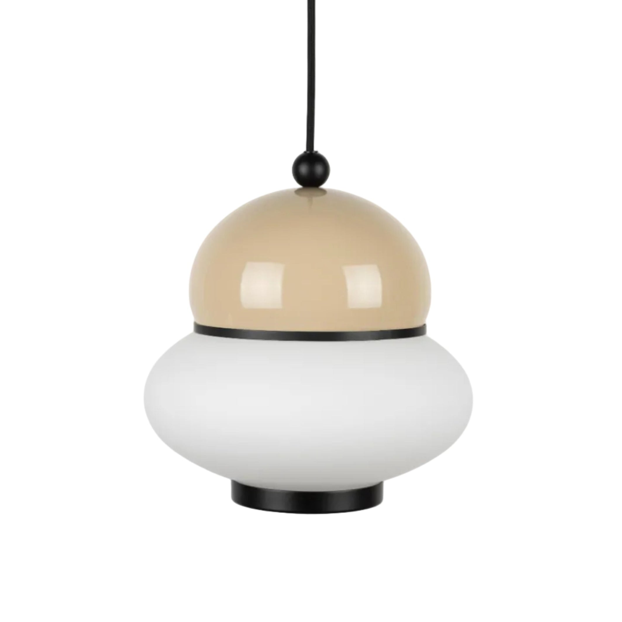 BUMBLE pendant lamp in beige with black finish