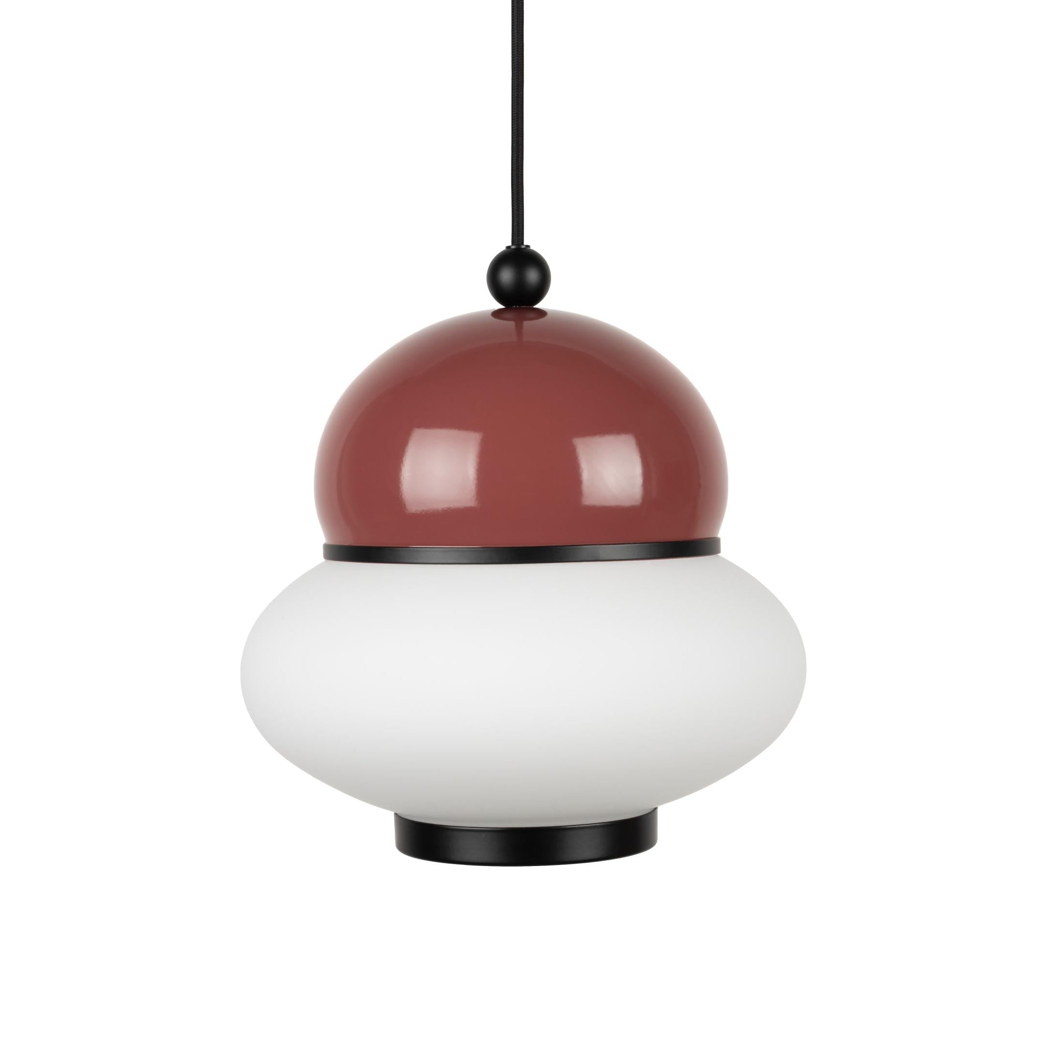 BUMBLE pendant lamp in burgundy with black finish