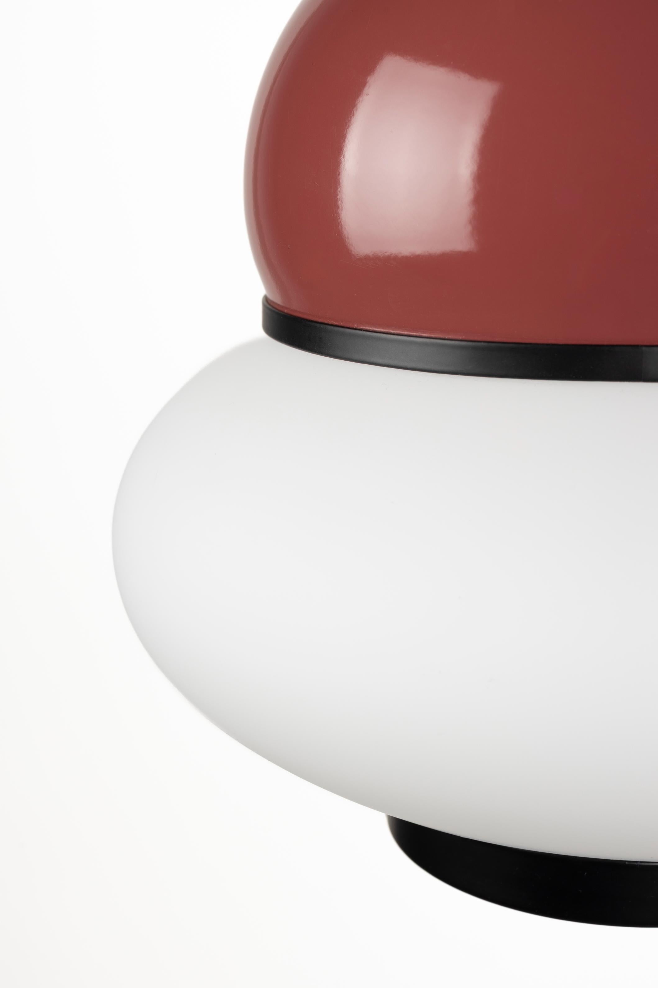 BUMBLE pendant lamp in burgundy with black finish