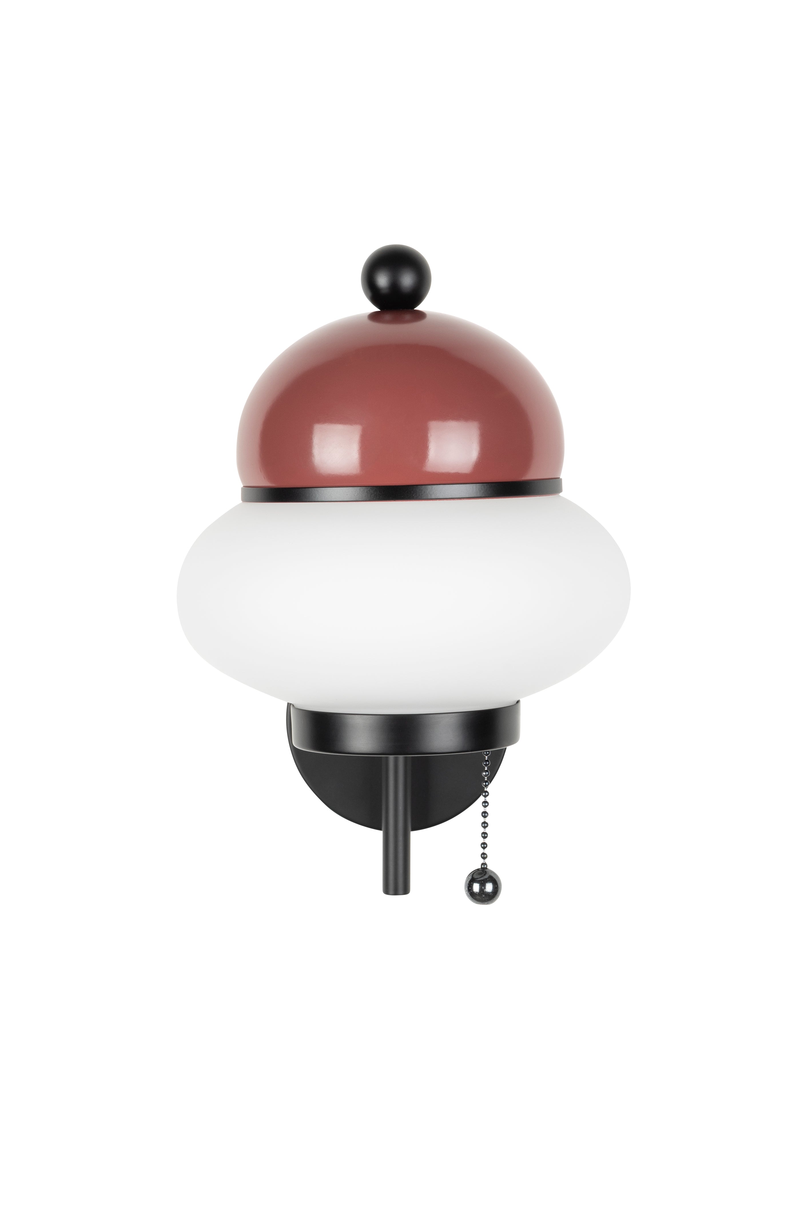 BUMBLE wall lamp in burgundy with black finish
