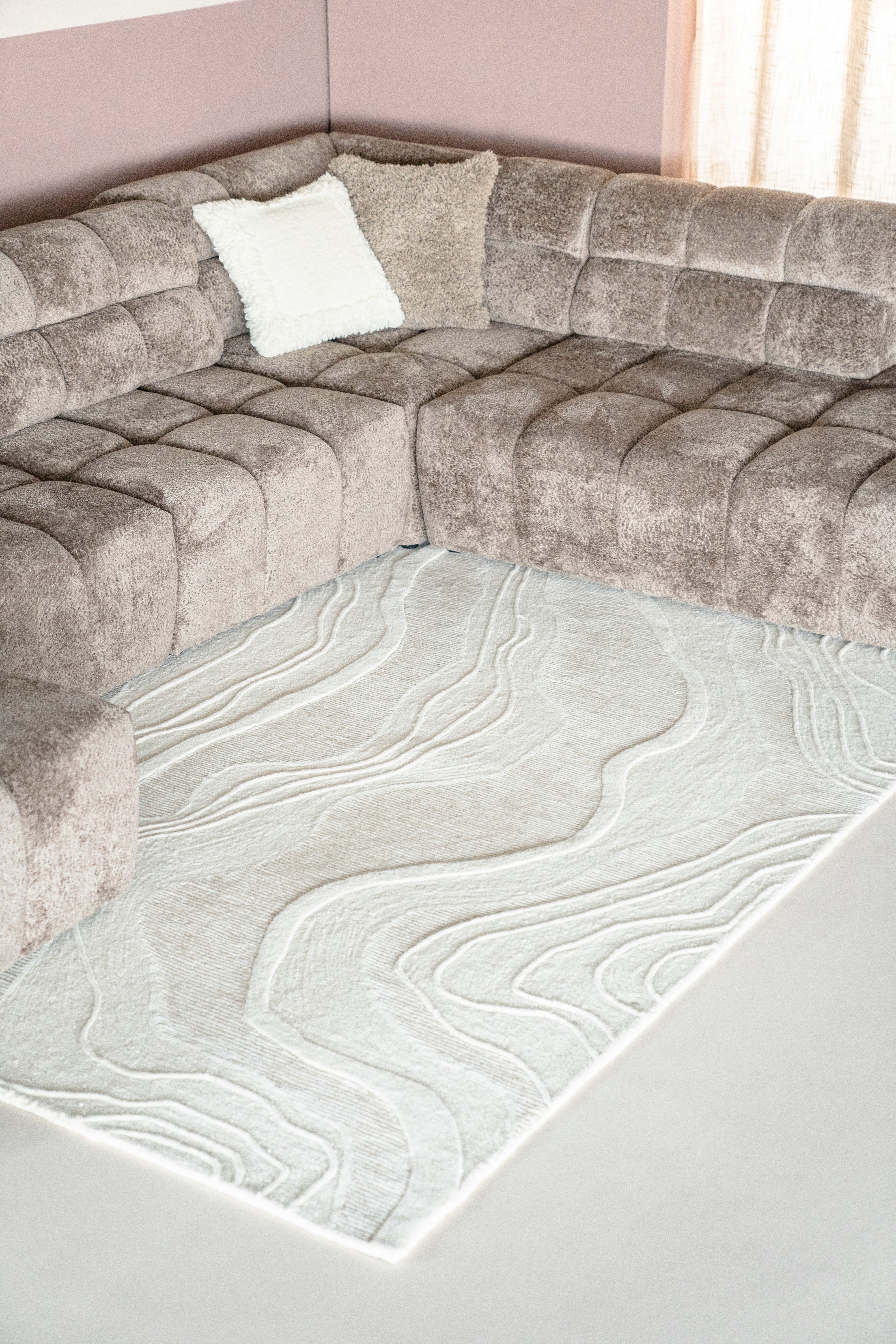 Dywan SOIL kremowy do salonu – styl minimalistyczny