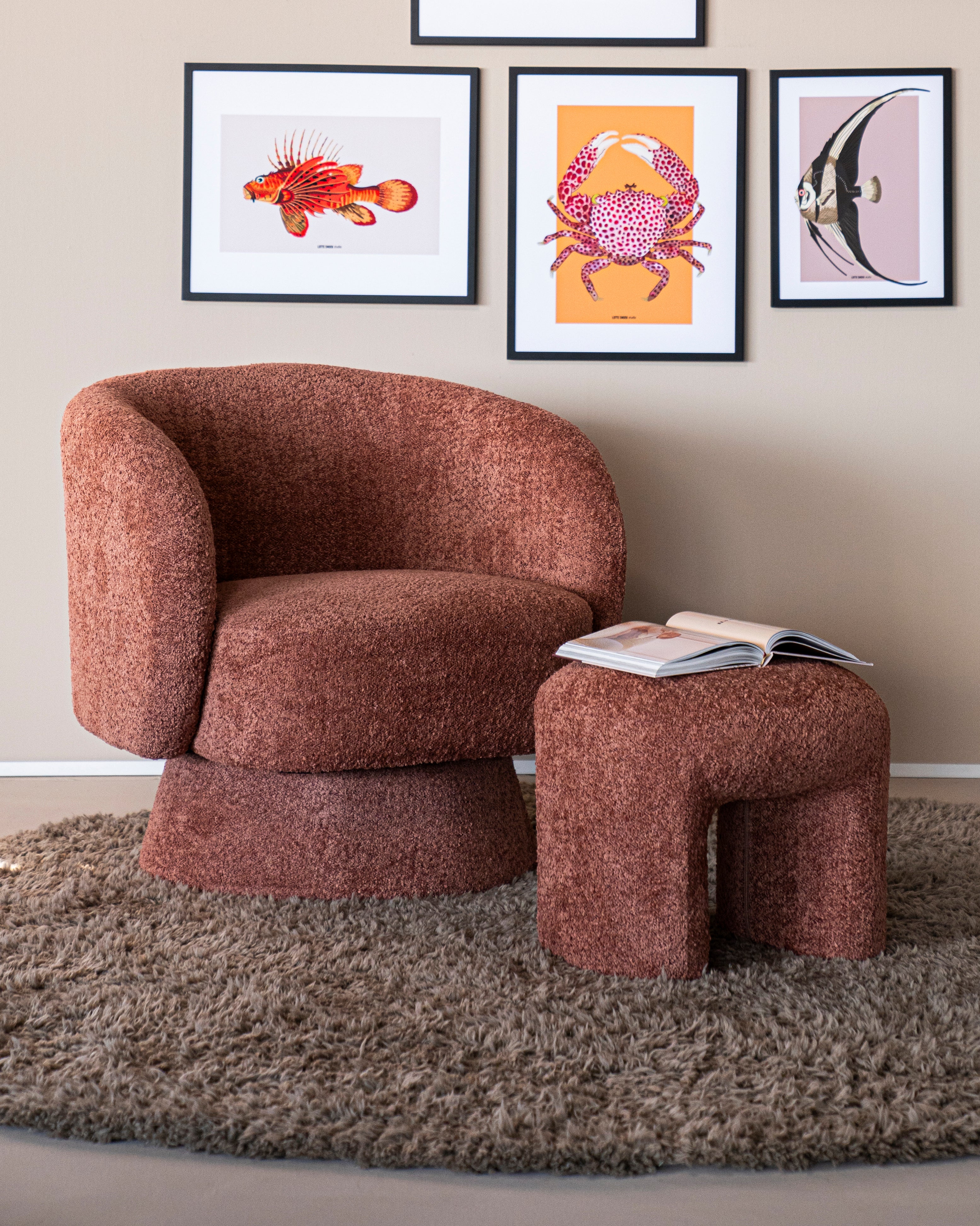BALOU Armchair Terracotta