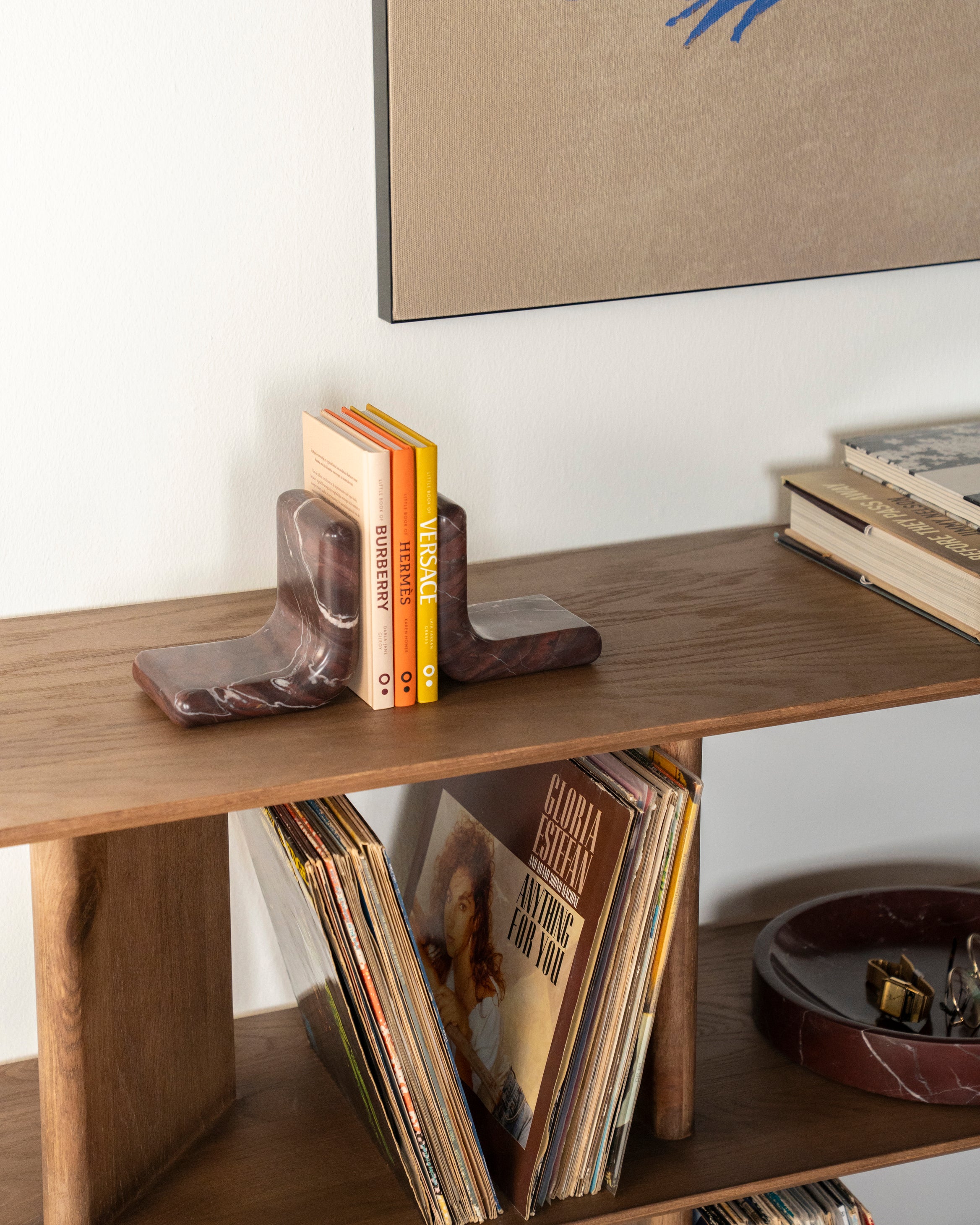 Buchstütze VERDE grauer Marmor