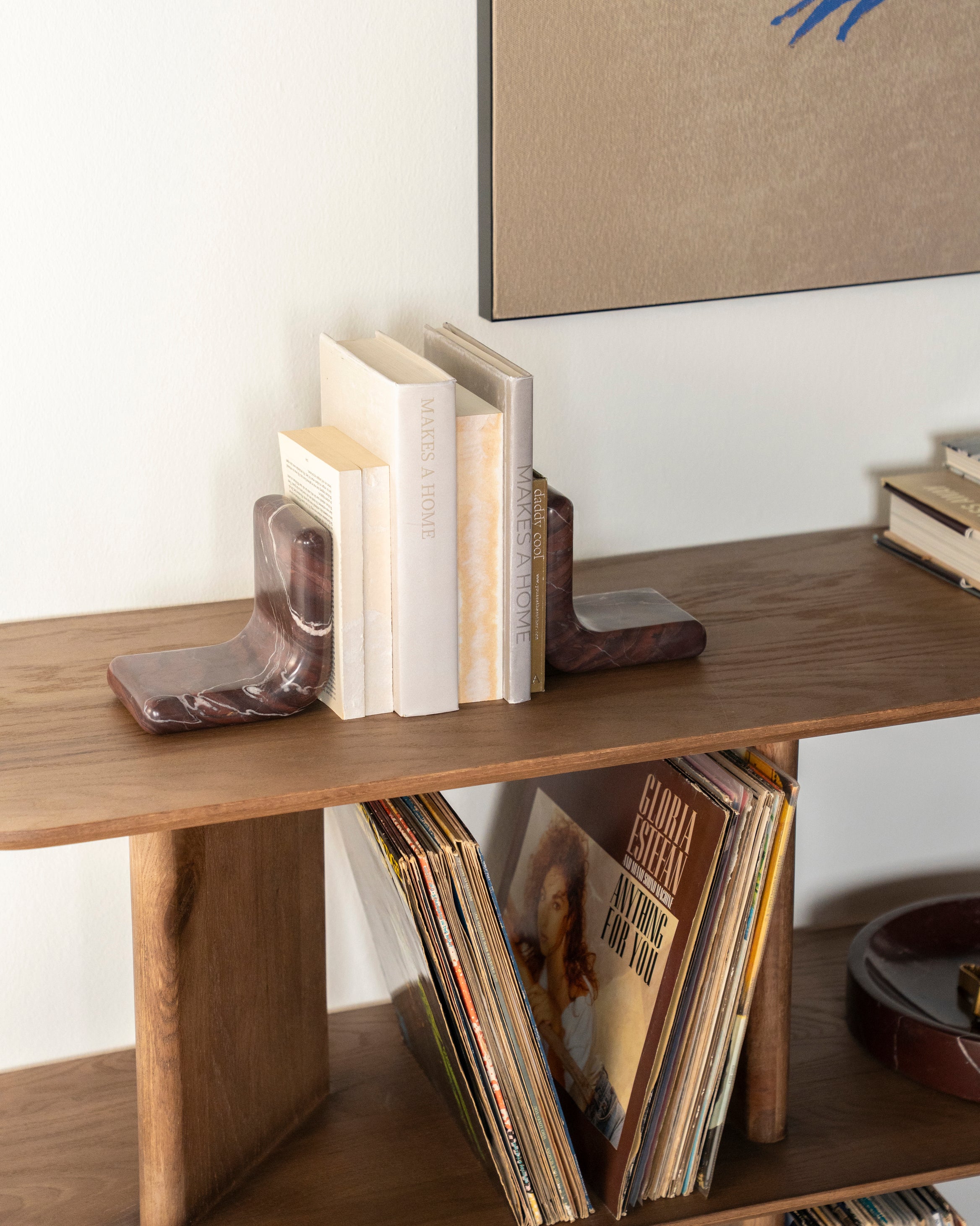 Buchstütze VERDE grauer Marmor