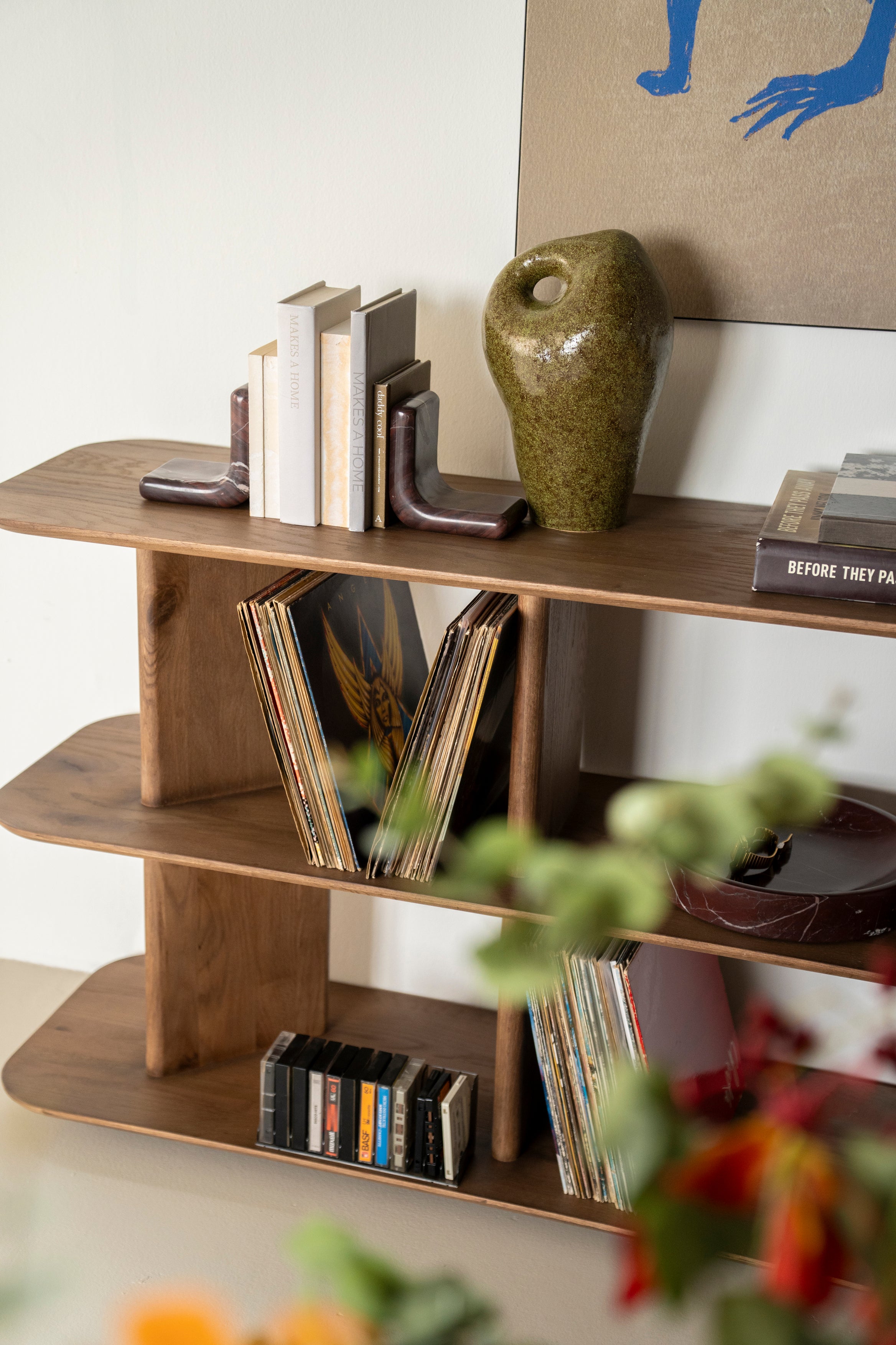 Buchstütze VERDE grauer Marmor