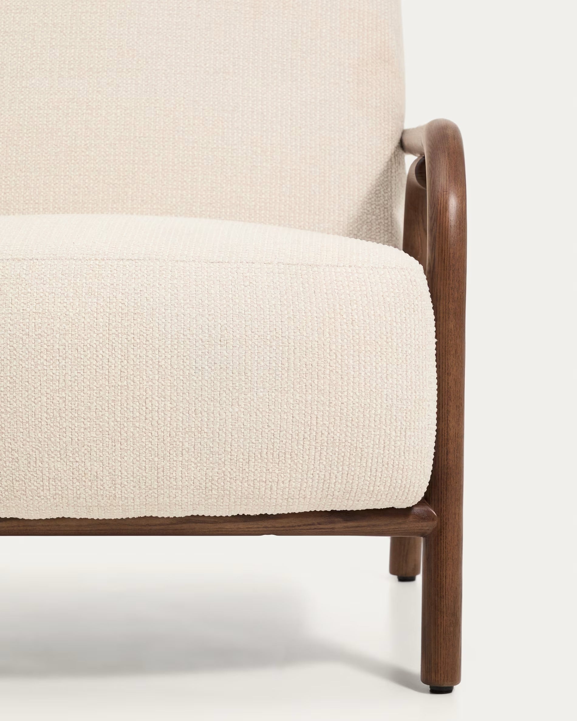 SYLO Armchair in Beige with Dark Ash Base