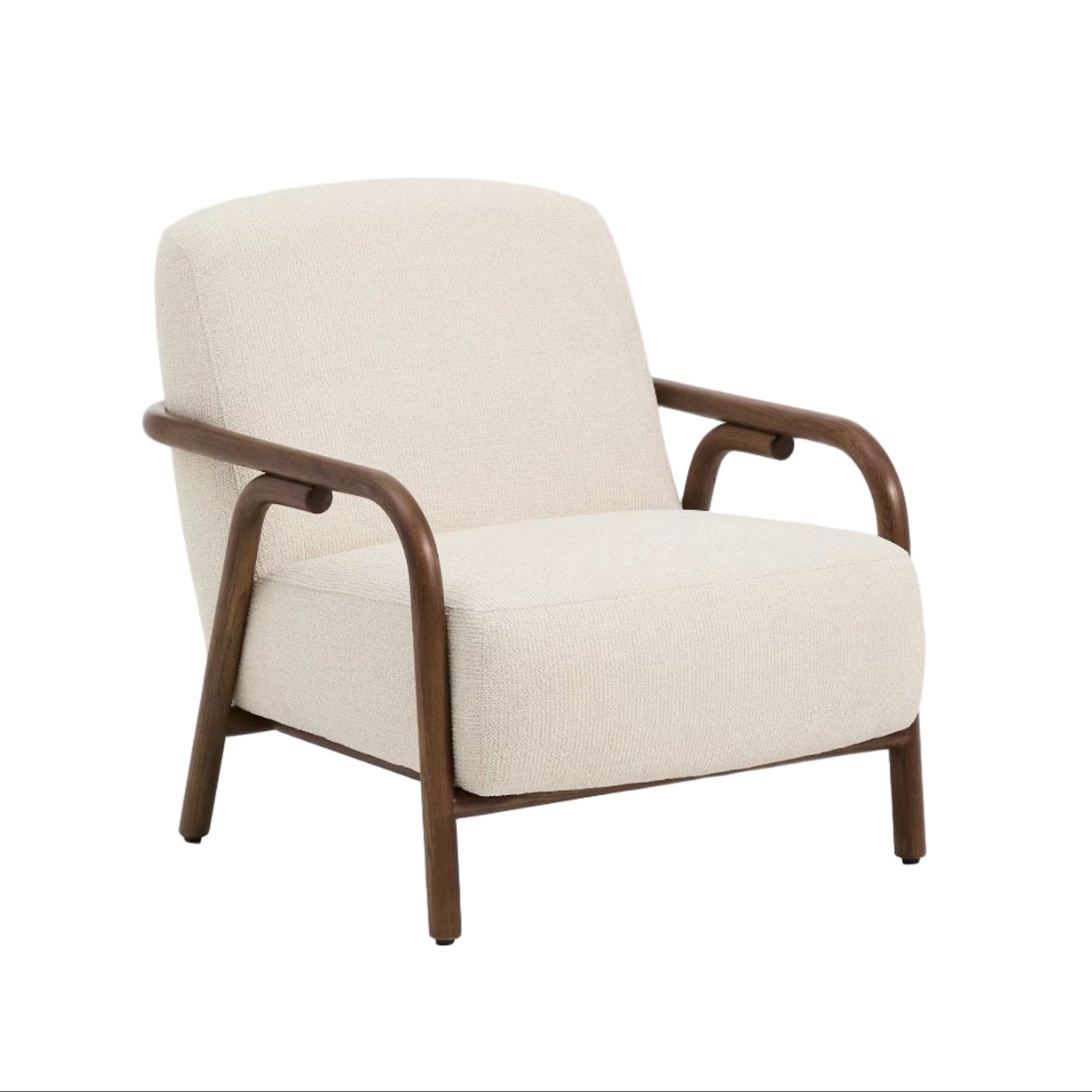 SYLO Armchair in Beige with Dark Ash Base