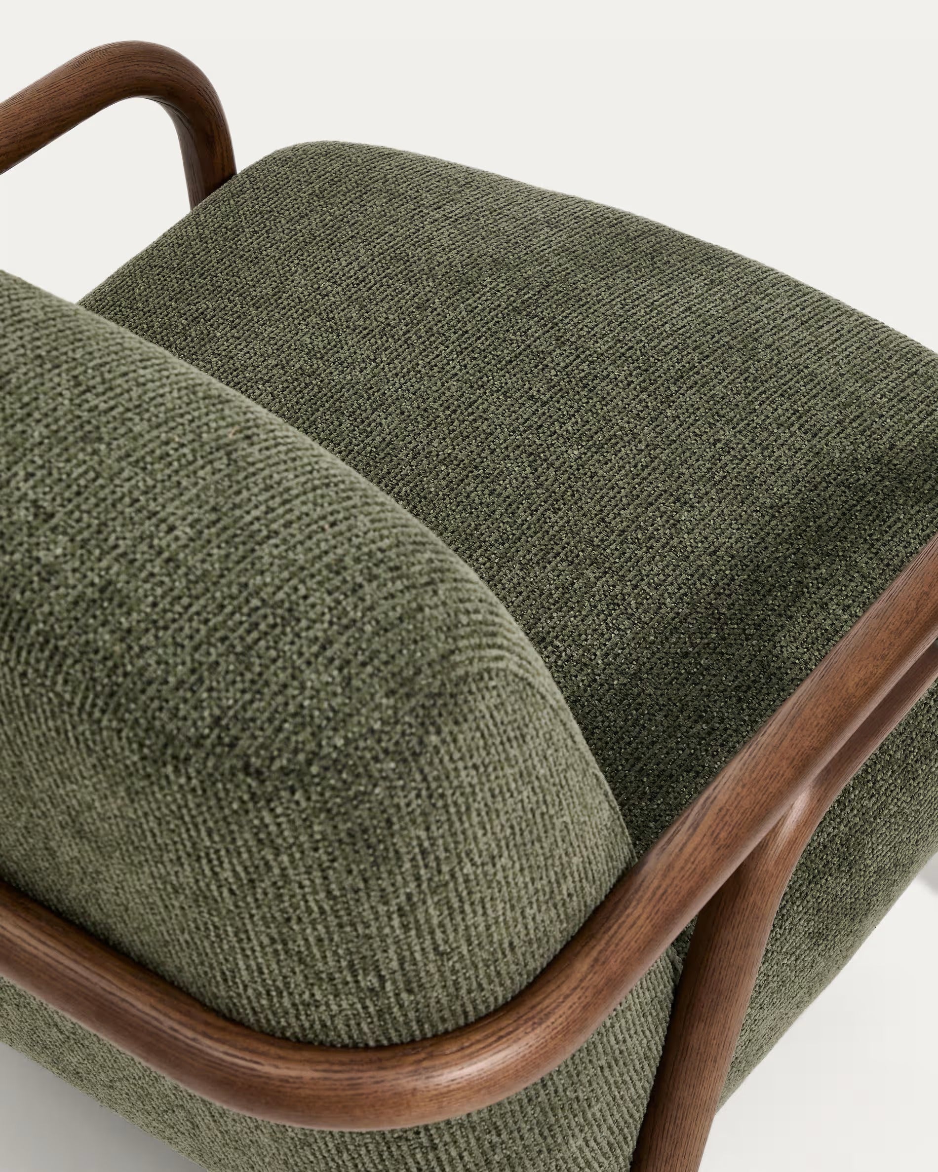 SYLO armchair green with dark ash base