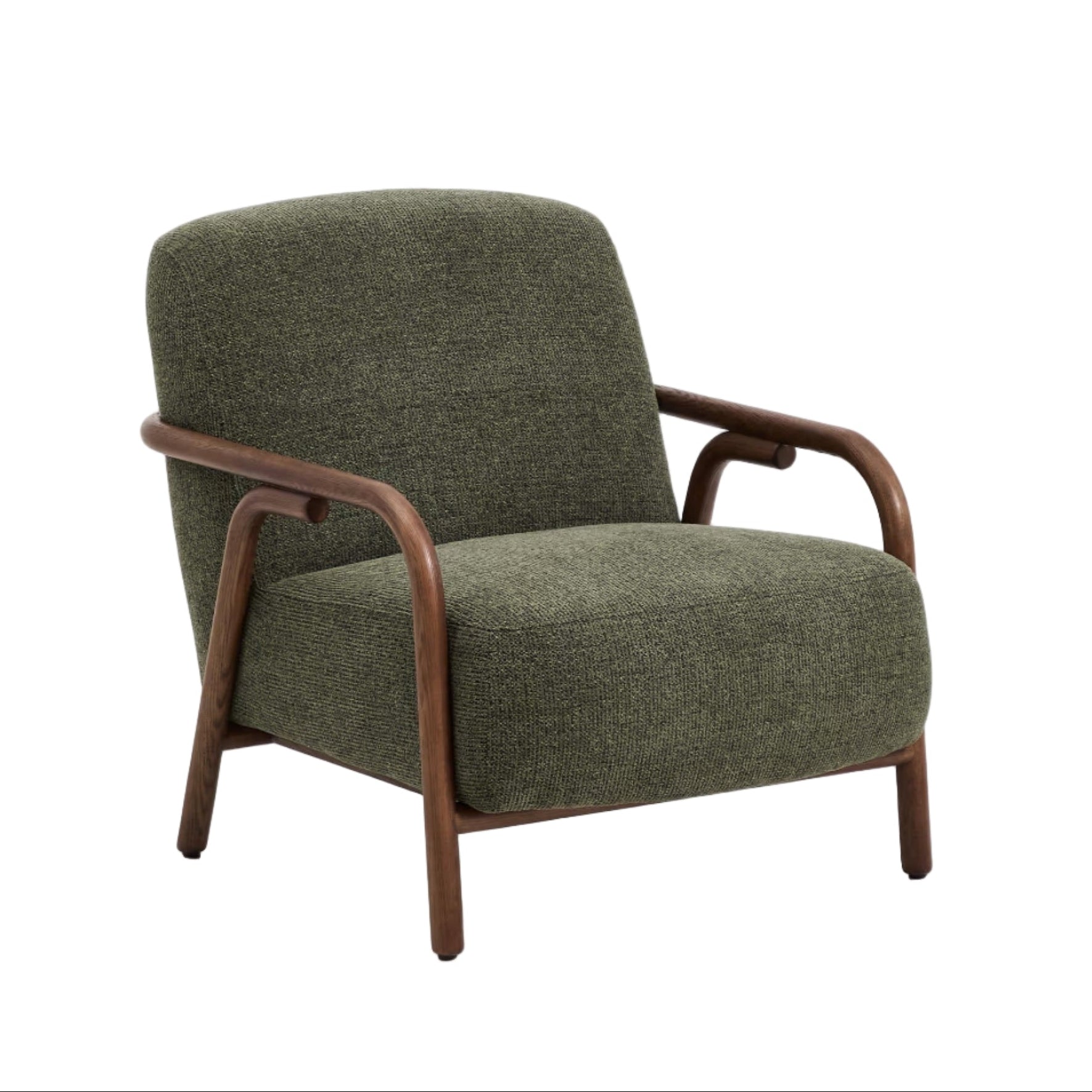 SYLO armchair green with dark ash base