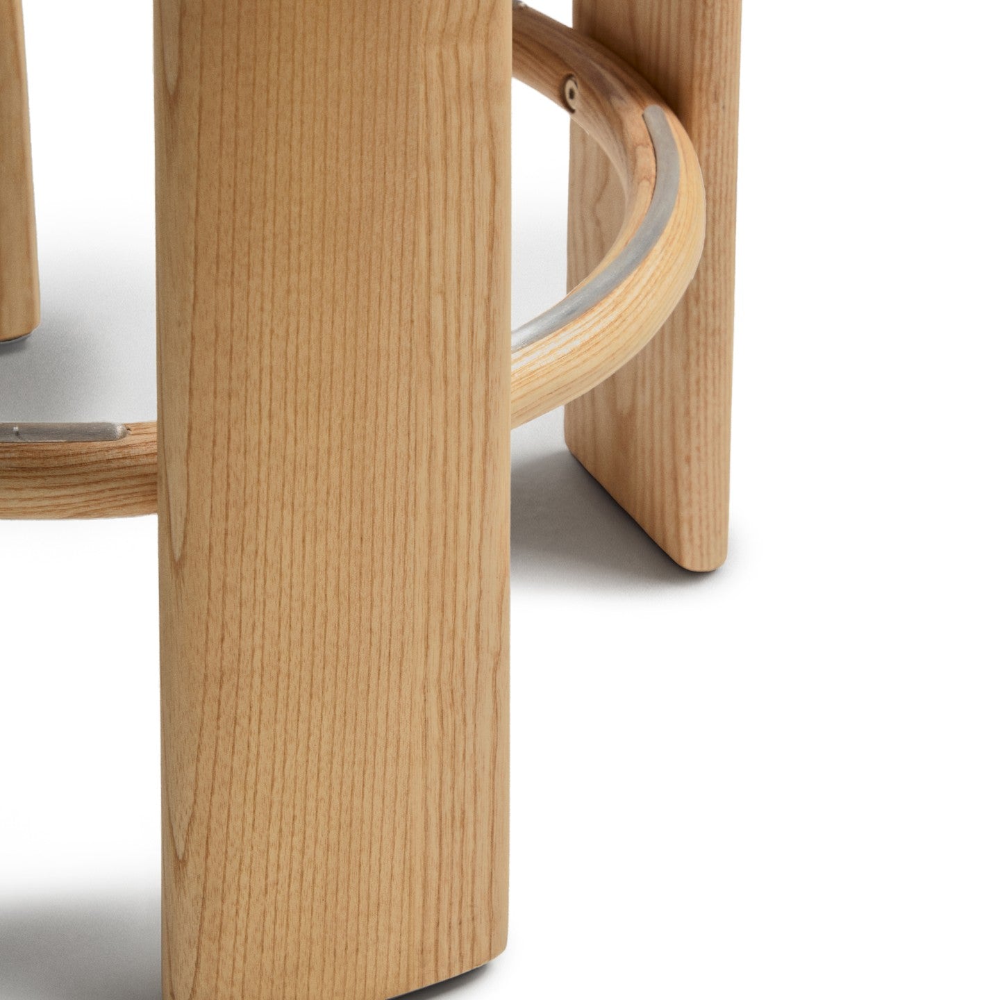 Barhocker GRANITE braun-rot Chenille mit Eschenbasis