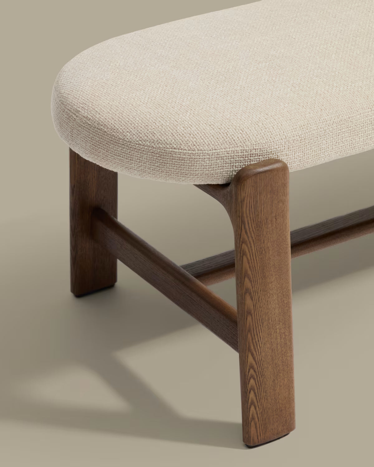 GRANITE bench in beige chenille