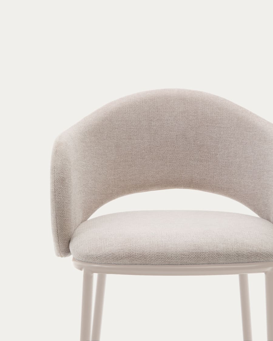 MAINA Bar Stool Beige Chenille