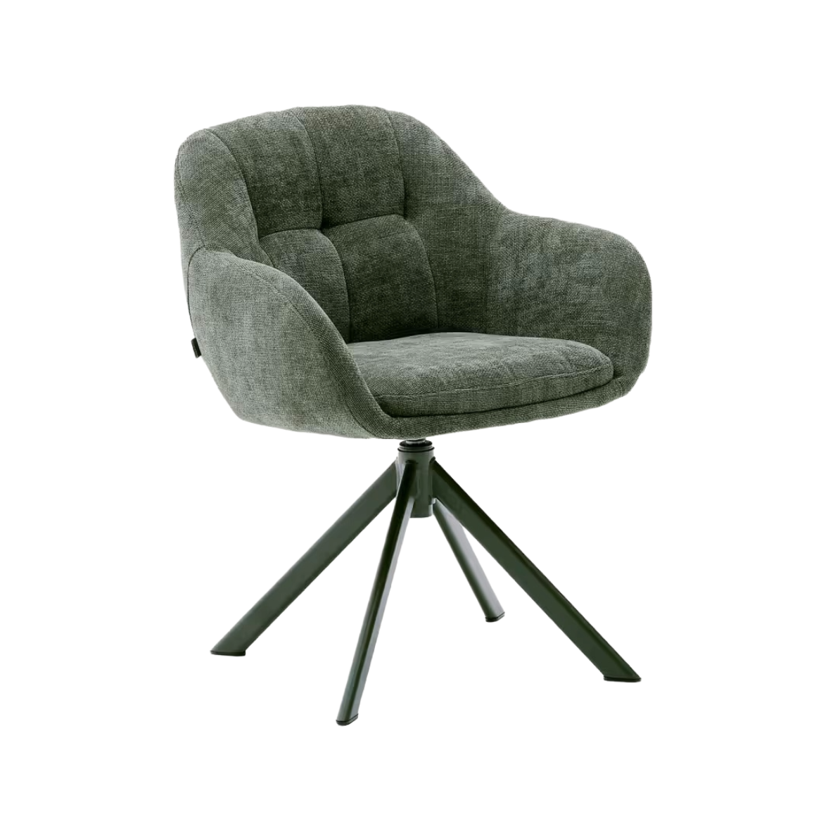 DORINA Green Chenille Swivel Chair