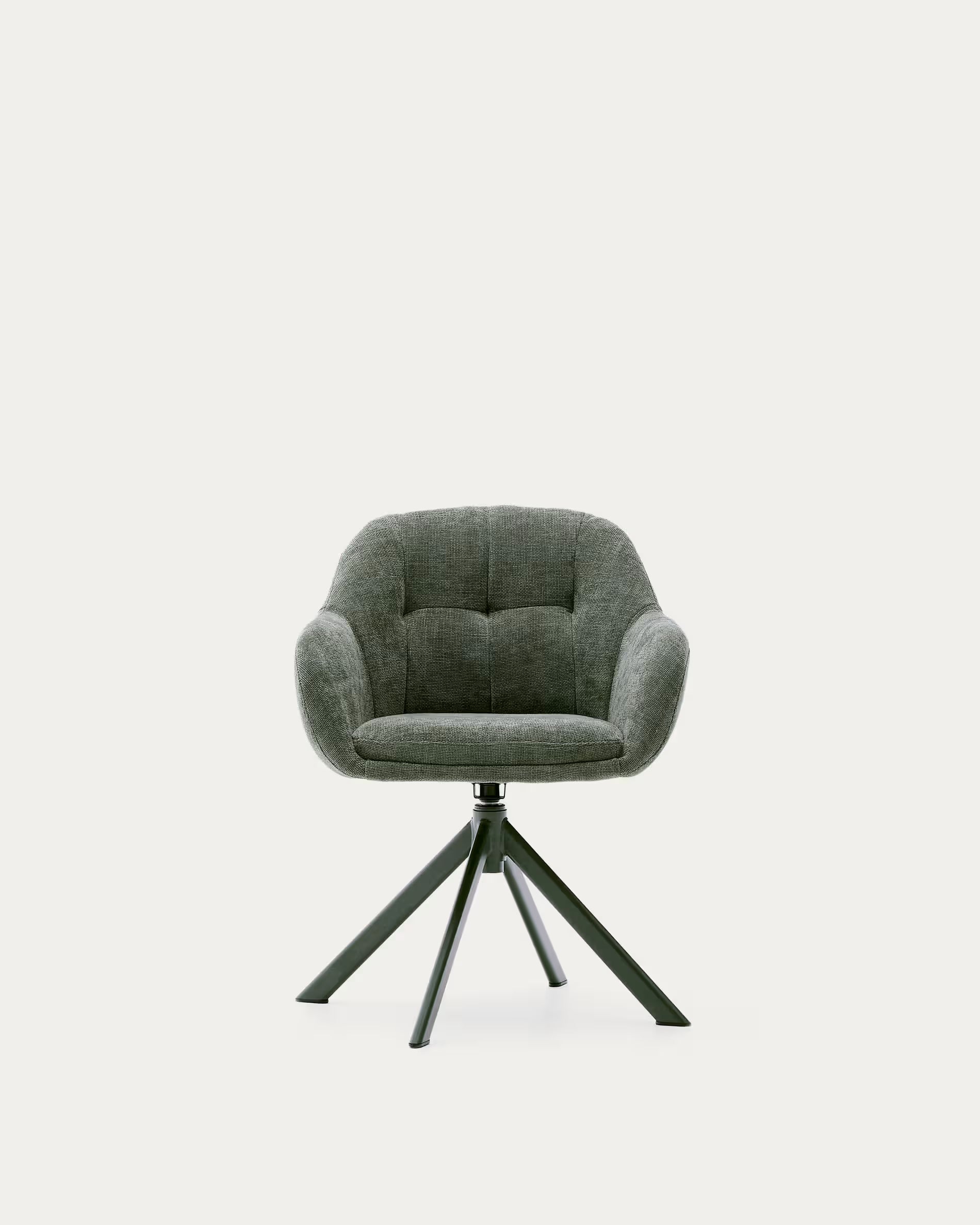 DORINA Green Chenille Swivel Chair