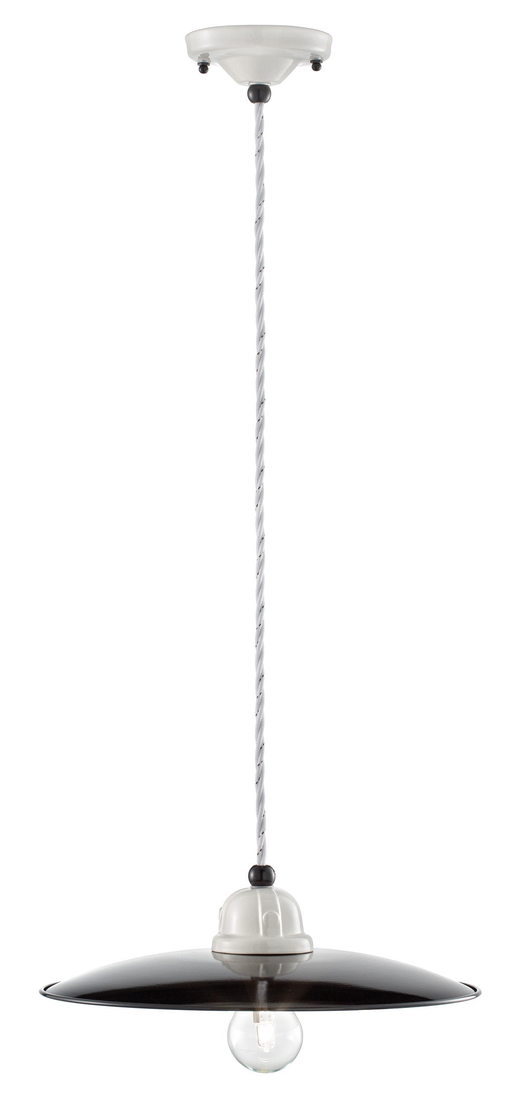 B&W Keramik Pendelleuchte schwarz-weiß