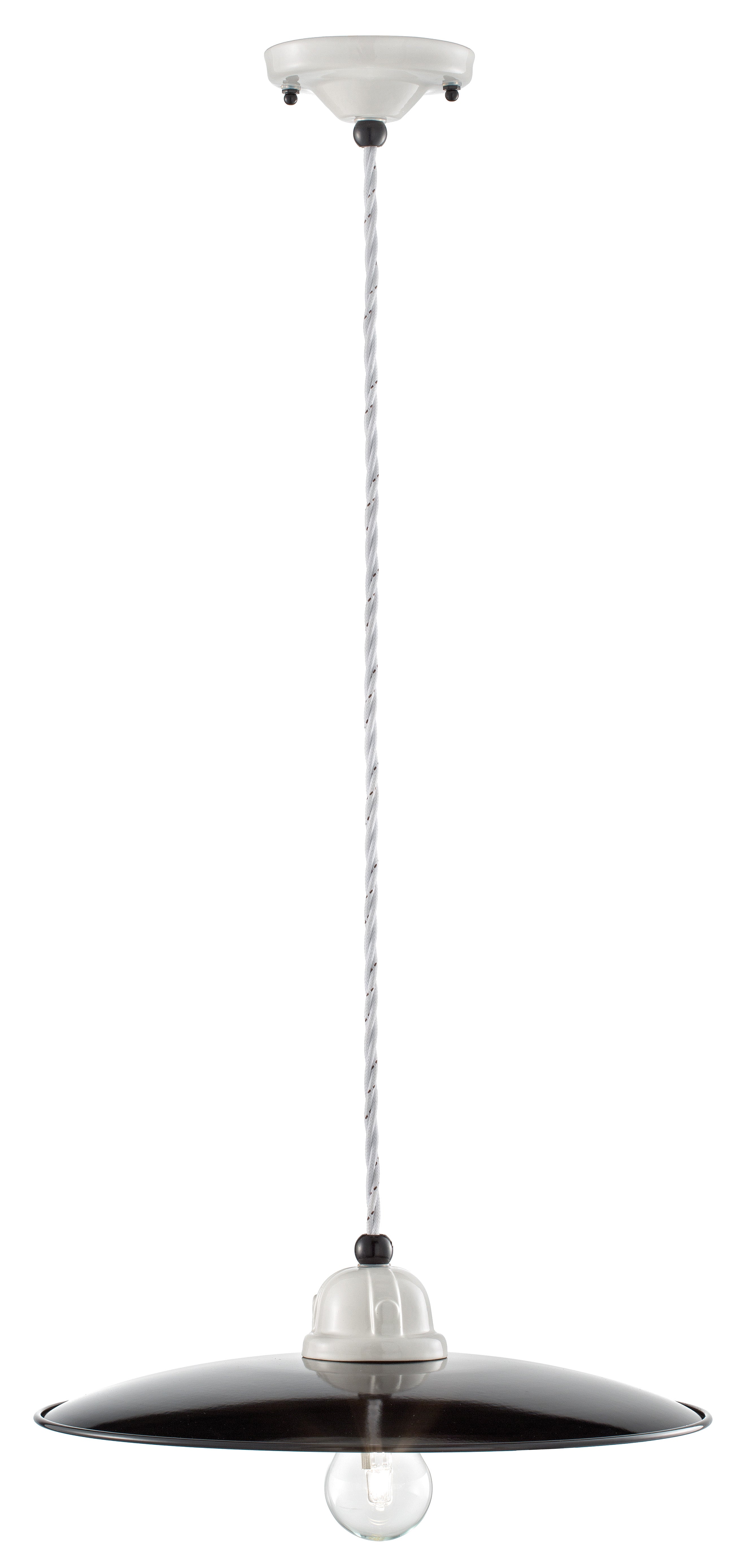 B&W Keramik Pendelleuchte schwarz-weiß