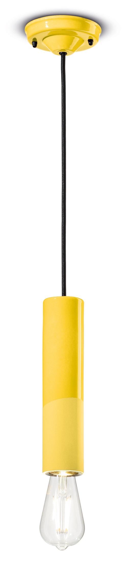 Ceramic pendant lamp PI yellow