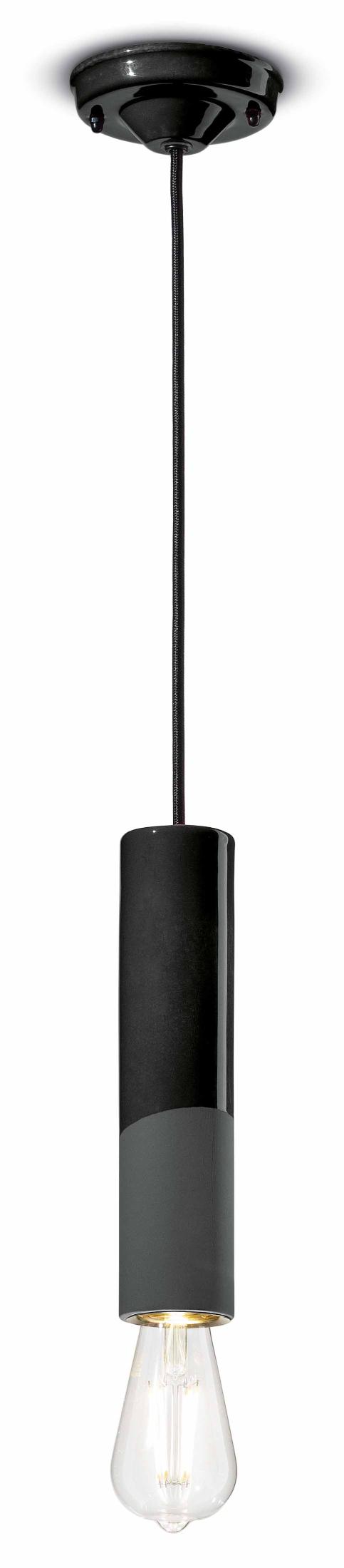 Ceramic pendant lamp PI black