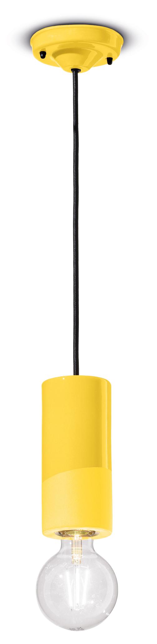 Ceramic pendant lamp PI yellow