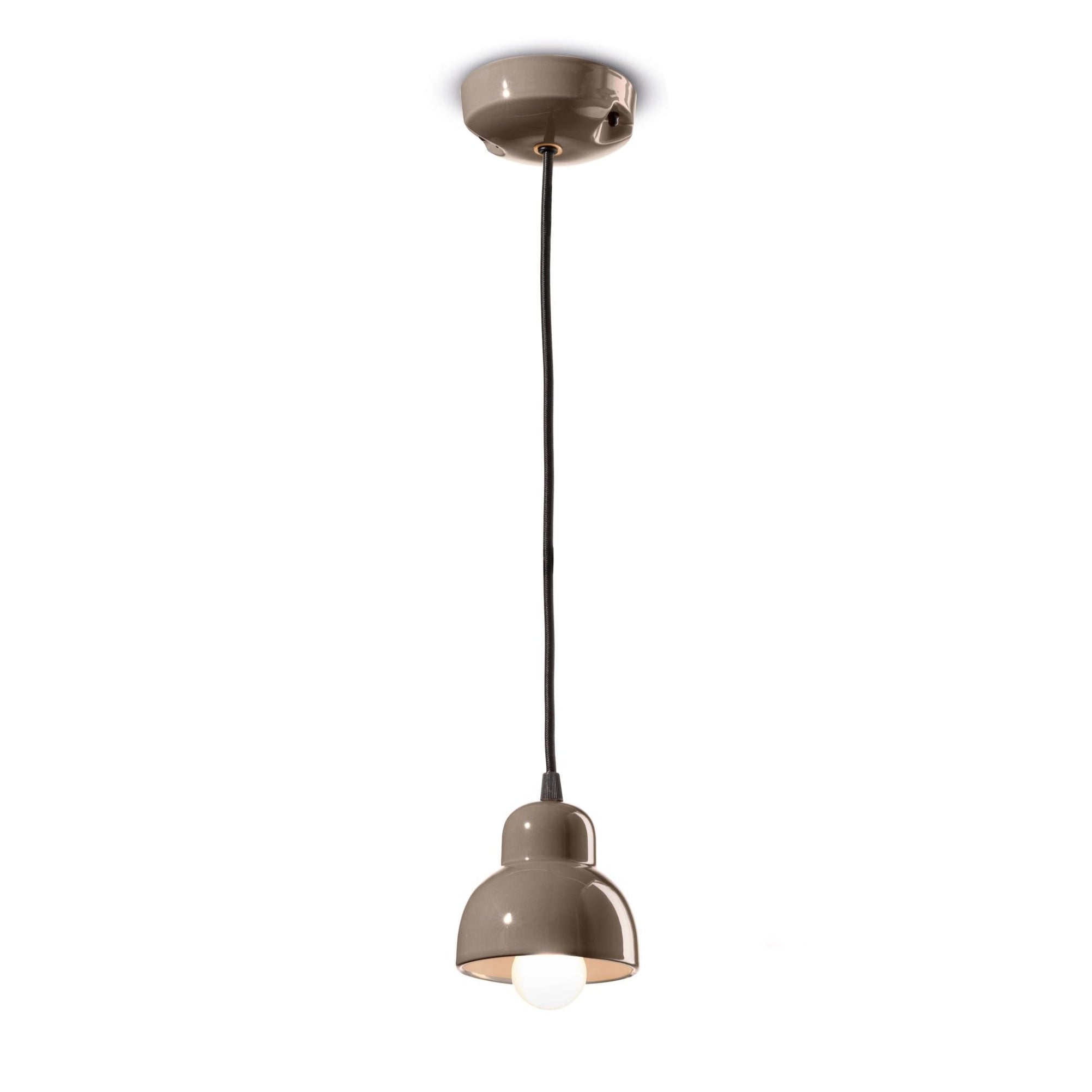Keramische Pendelleuchte BERIMBAU Mokka