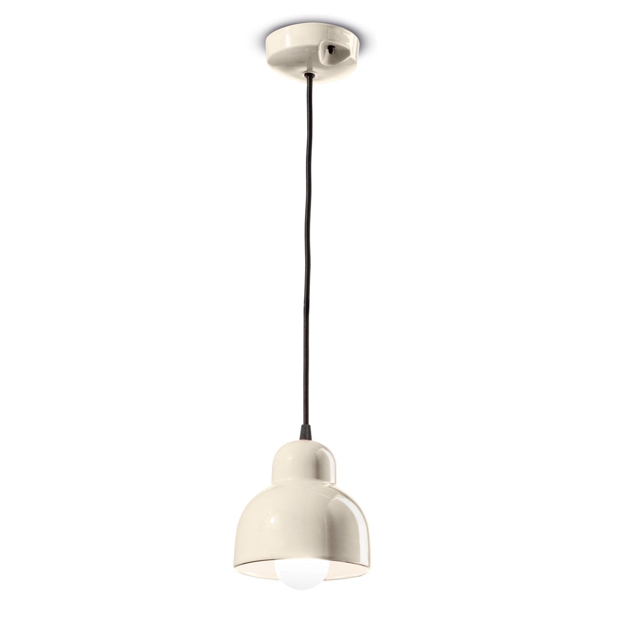 Keramische Pendelleuchte BERIMBAU creme