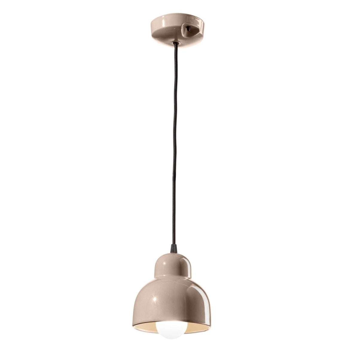 Keramische Pendelleuchte BERIMBAU beige