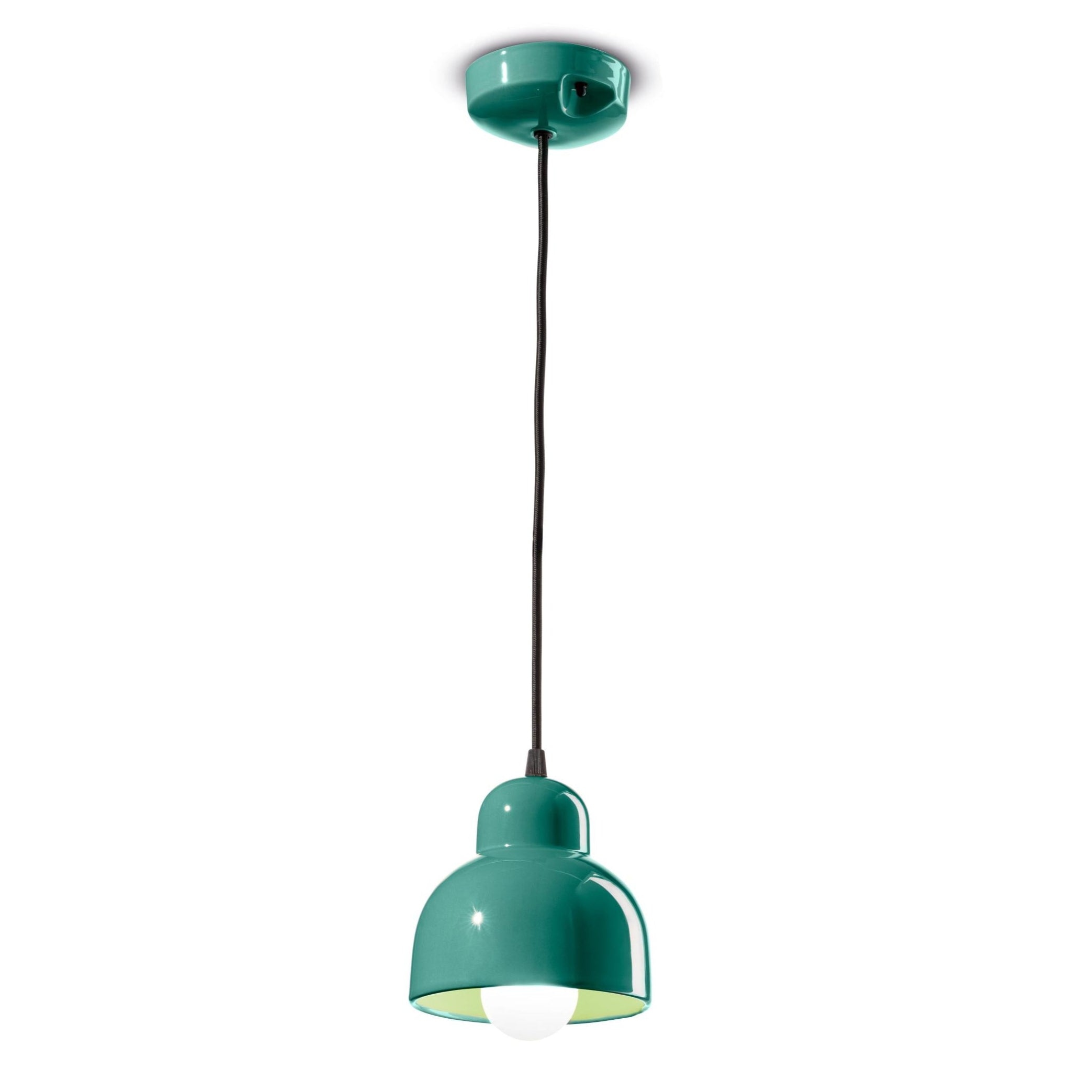 Keramische Pendelleuchte BERIMBAU türkis
