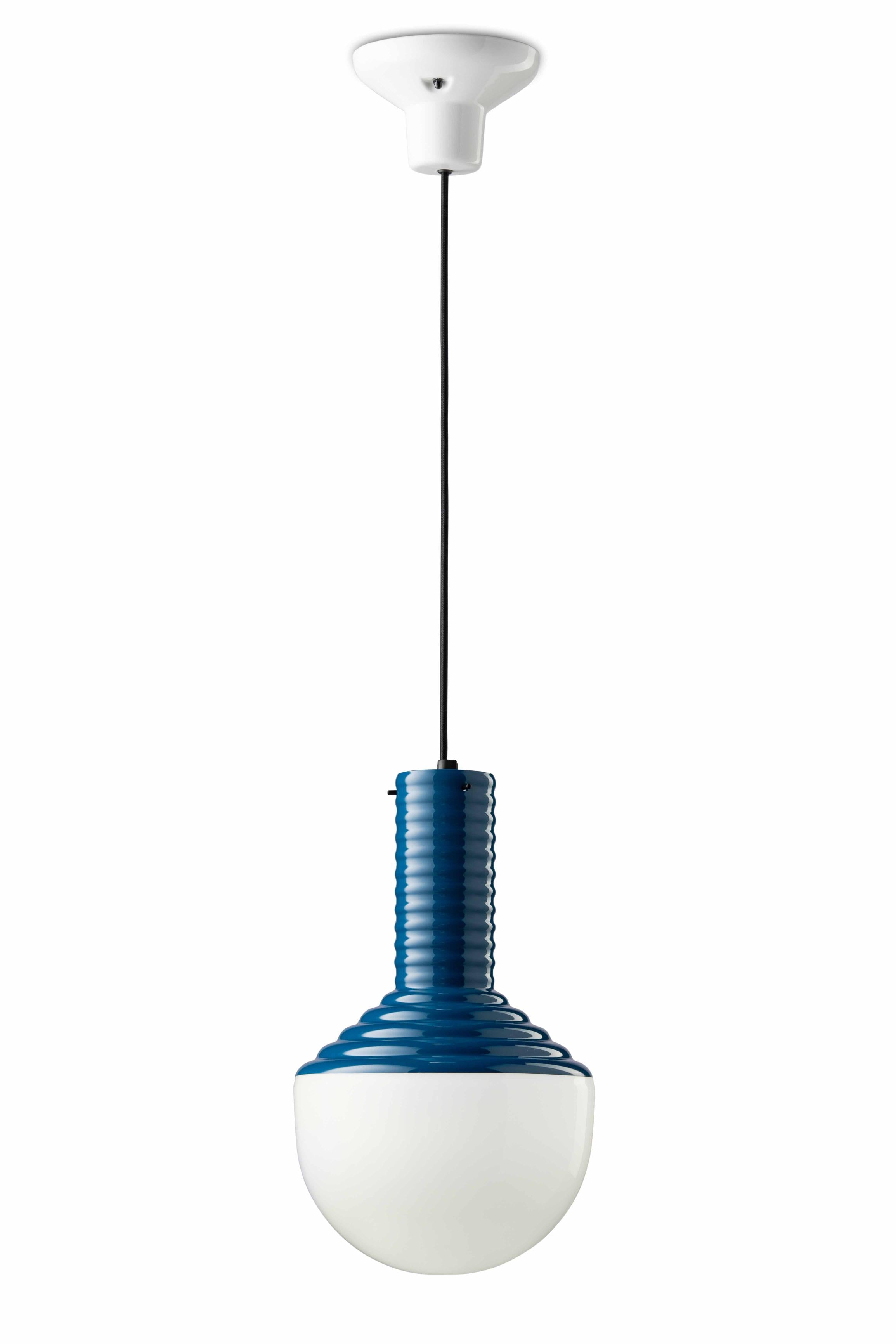 Ceramic pendant lamp SELARÒN blue