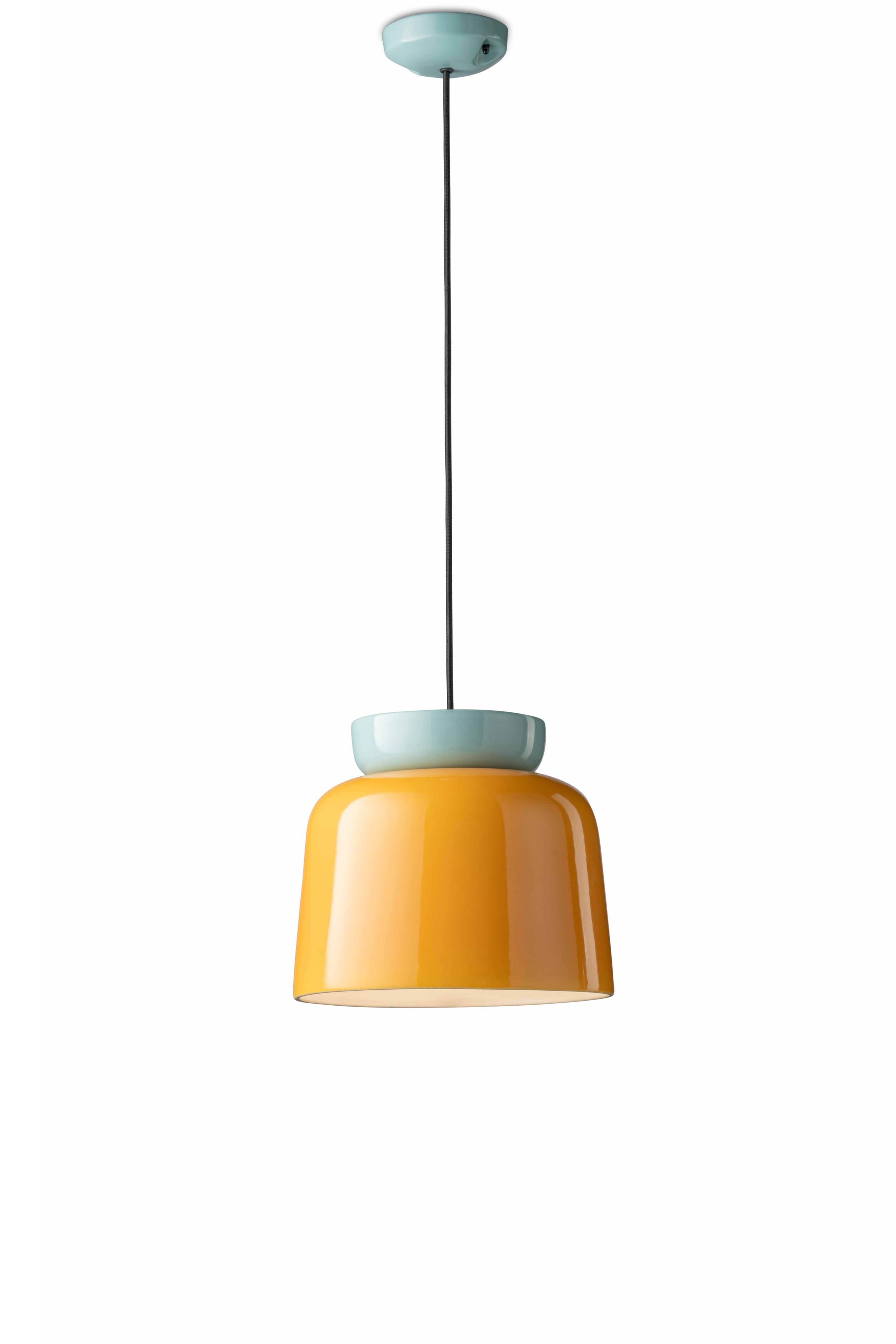 CORCOVADO ceramic pendant lamp yellow with blue