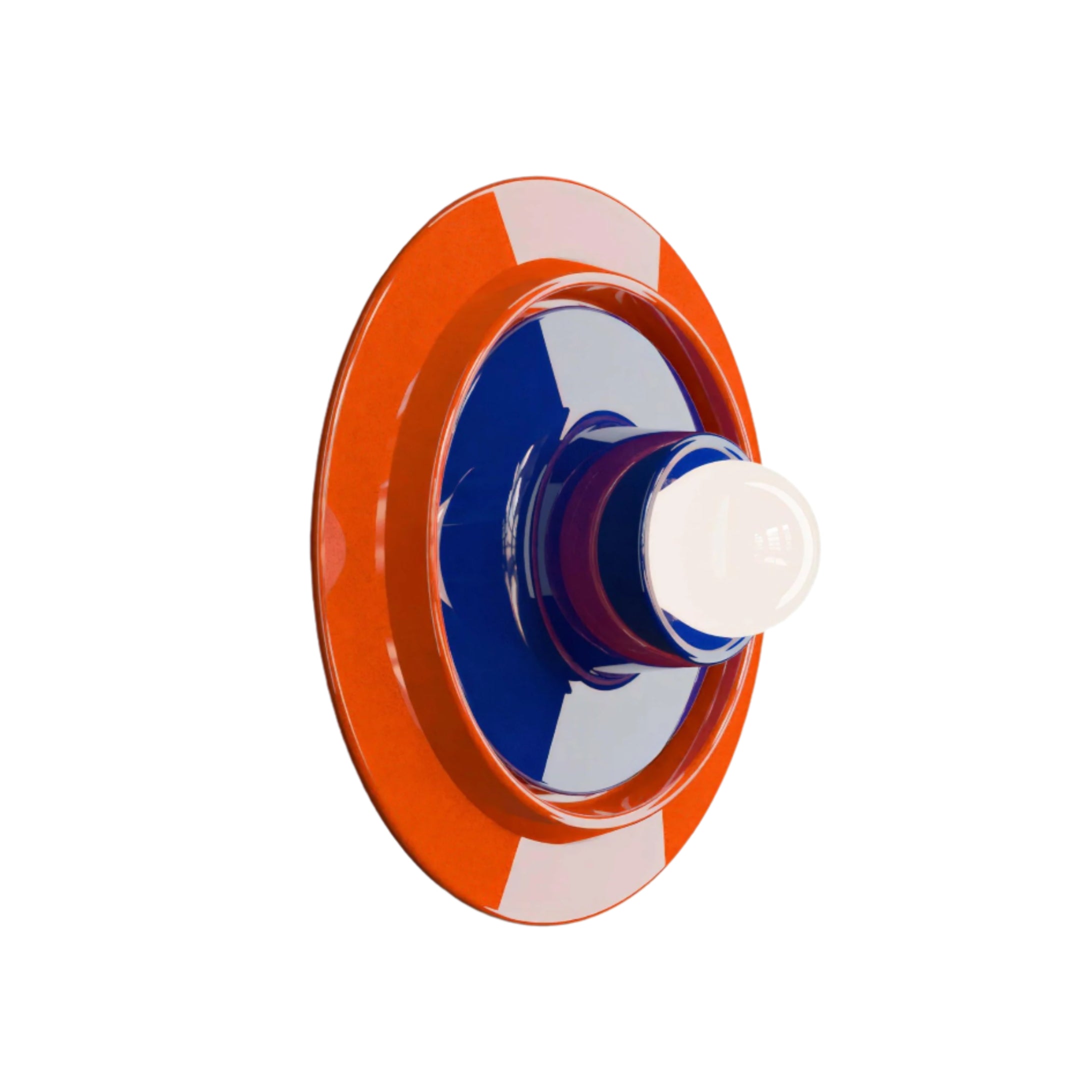 VOILÀ orange ceramic wall lamp with cobalt