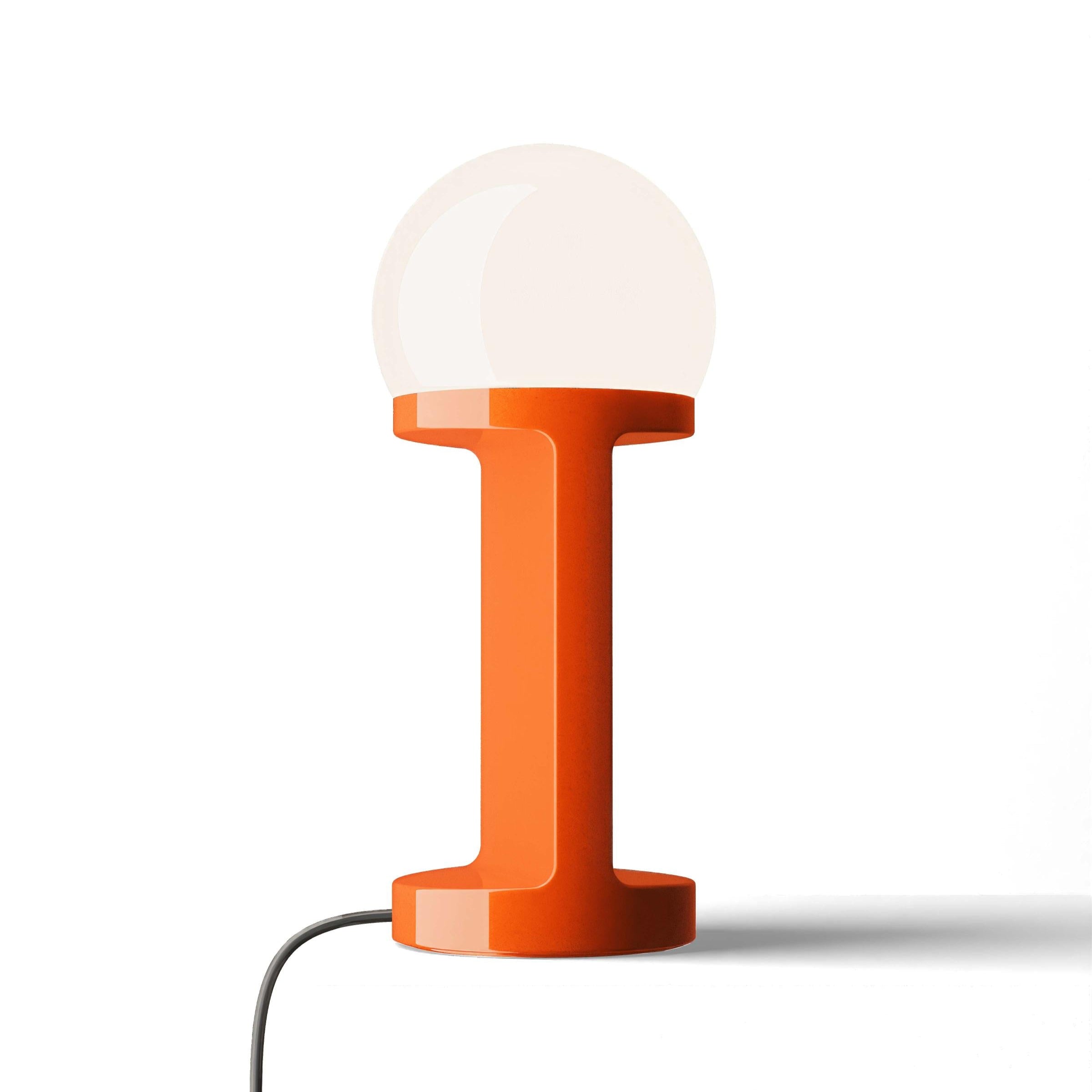 Keramik-Tischlampe HABEA orange