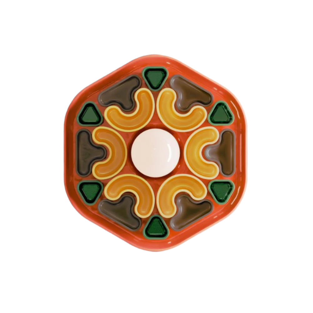 Wandleuchte aus Keramik PHYTIA orange mit Gelb, Braun und Grün