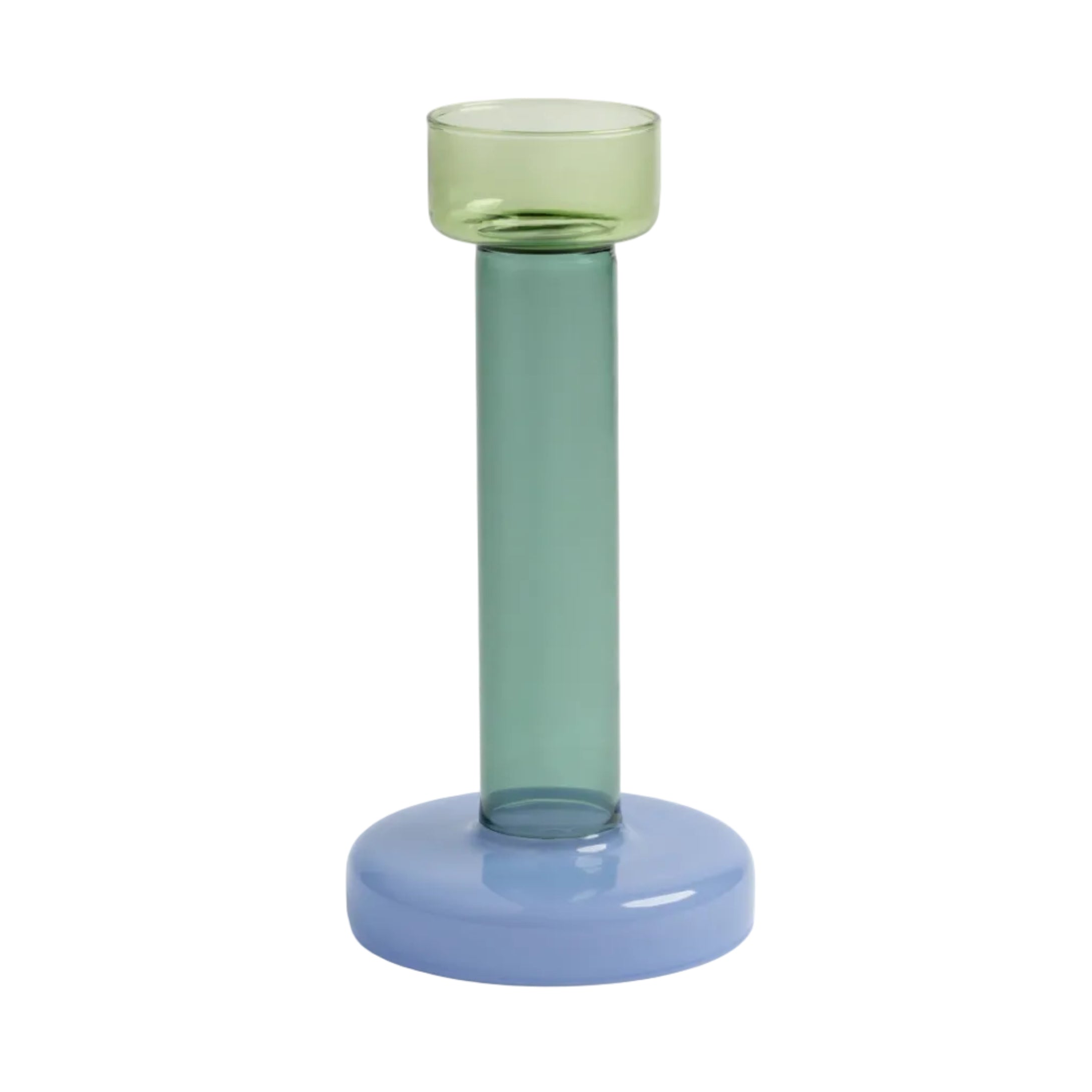 Green BOLE tealight holder with purple