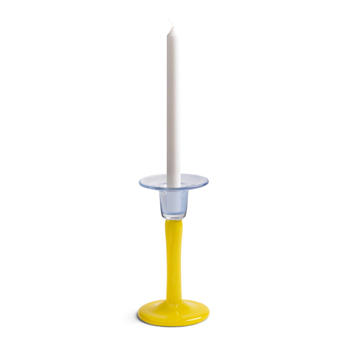 CASSATA yellow candle holder with blue