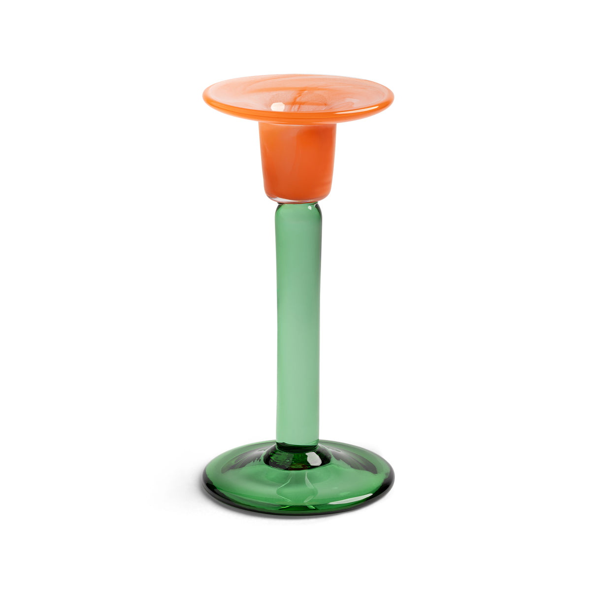 CASSATA green candle holder with orange