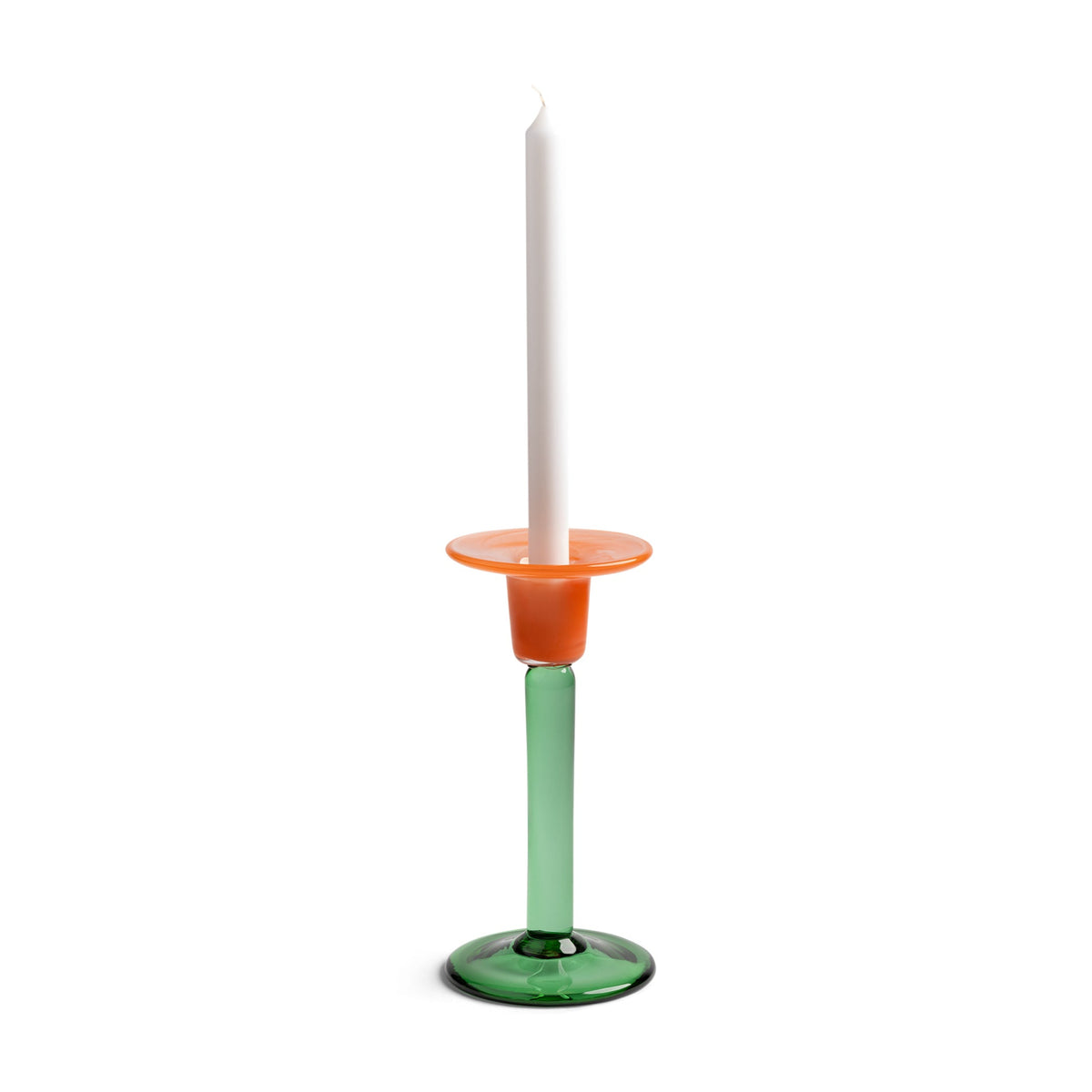 CASSATA green candle holder with orange