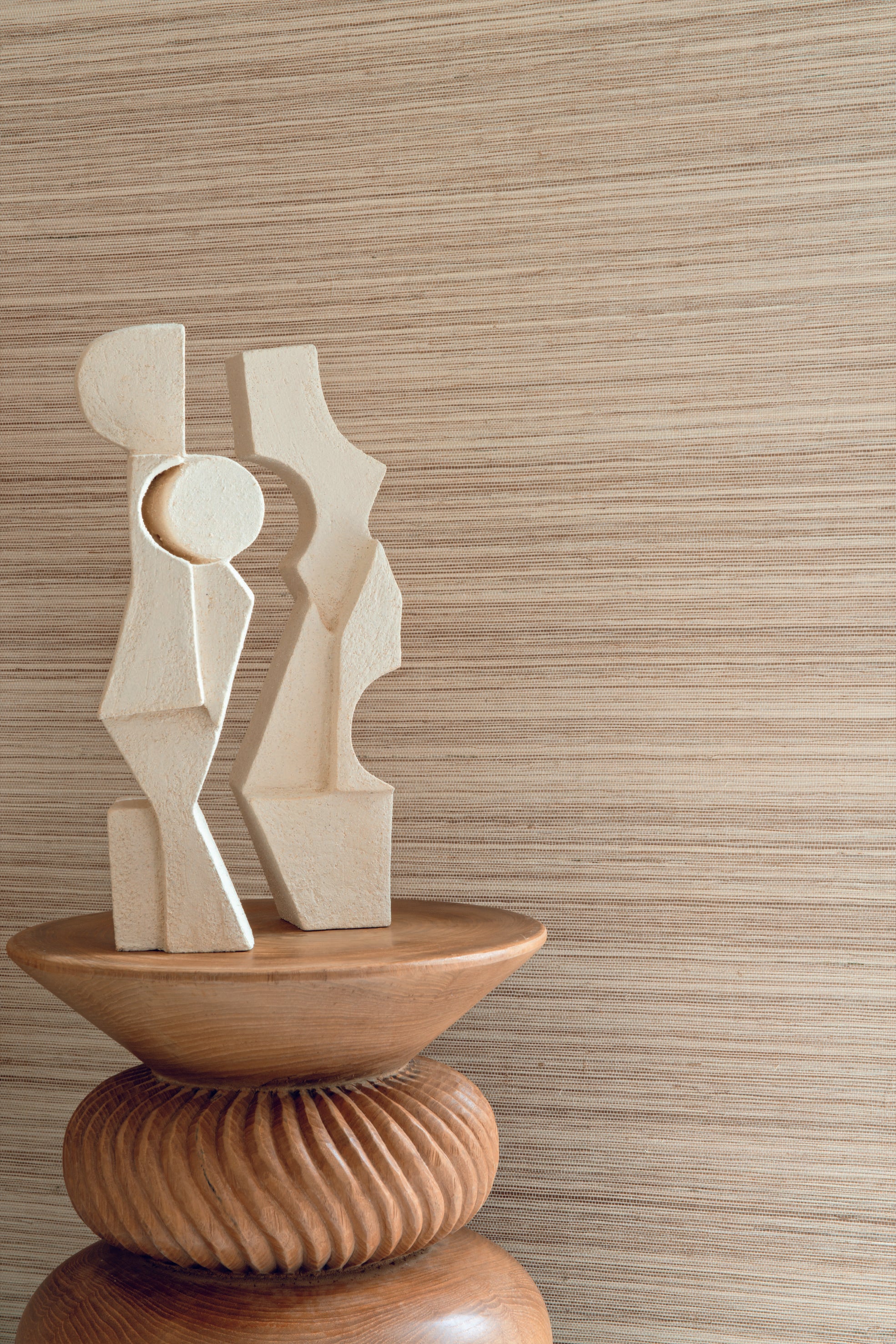 Structural wallpaper made of plant fibers DESERTI - NATUREL brown