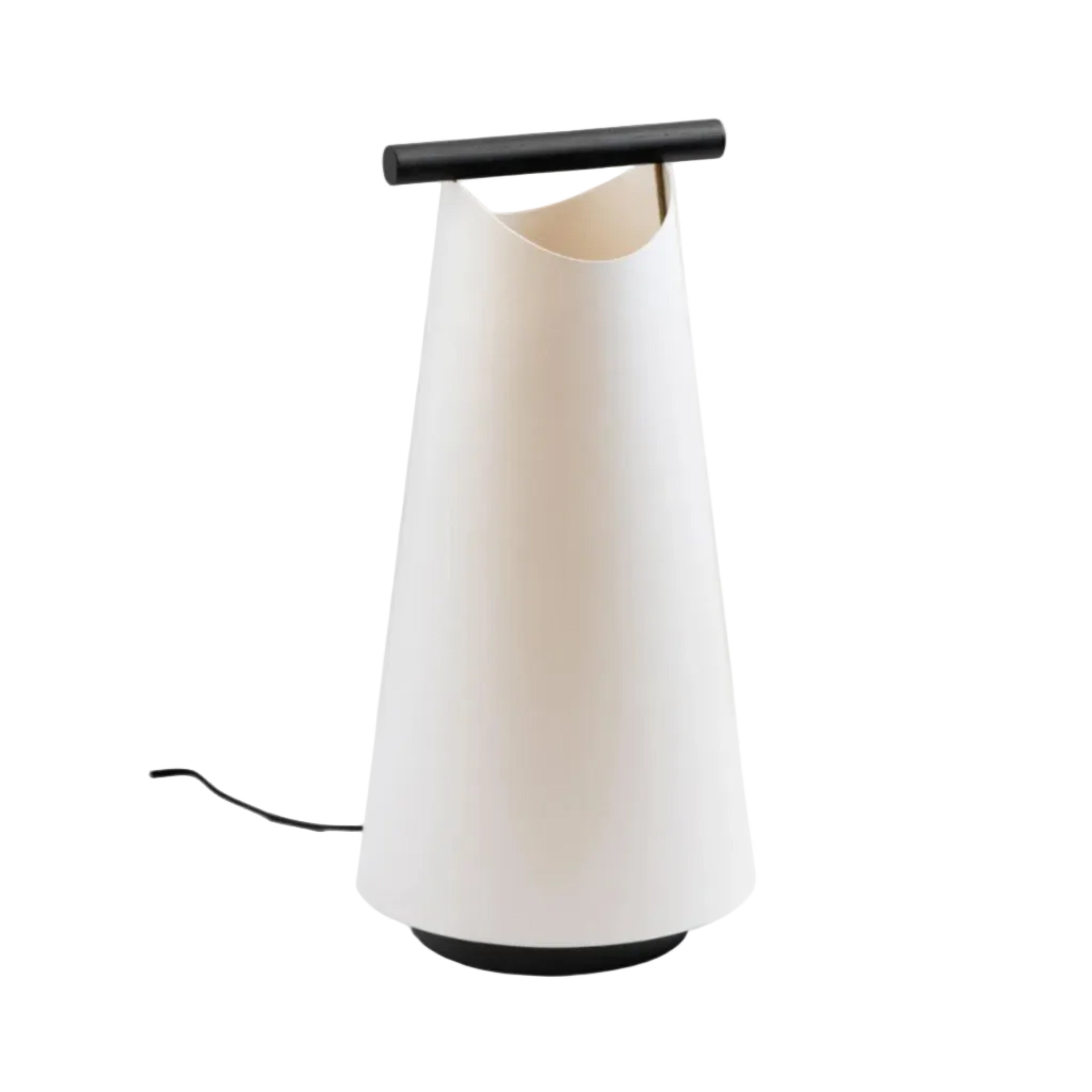 CATAY Table Lamp in White with Black Ash Wood