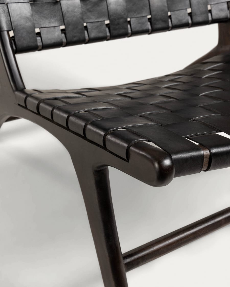 Calixt Sessel schwarzes Leder