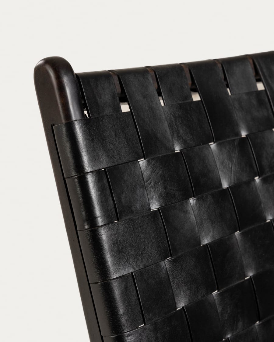 Calixt Sessel schwarzes Leder