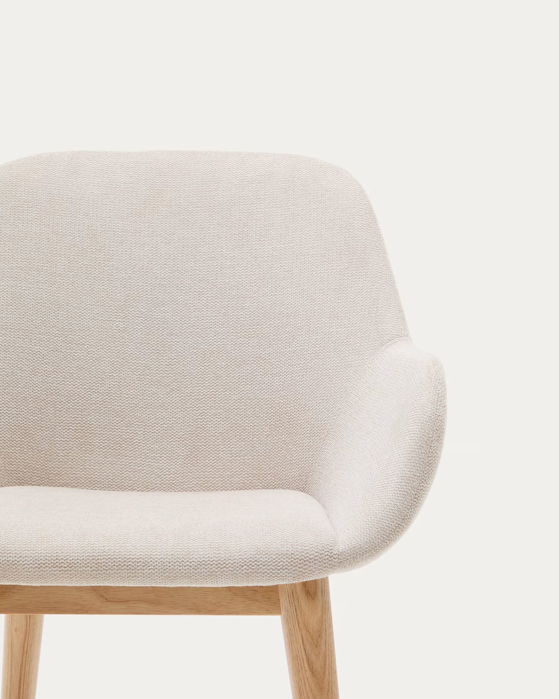 KONNA Chair in Beige Chenille with Ash Base