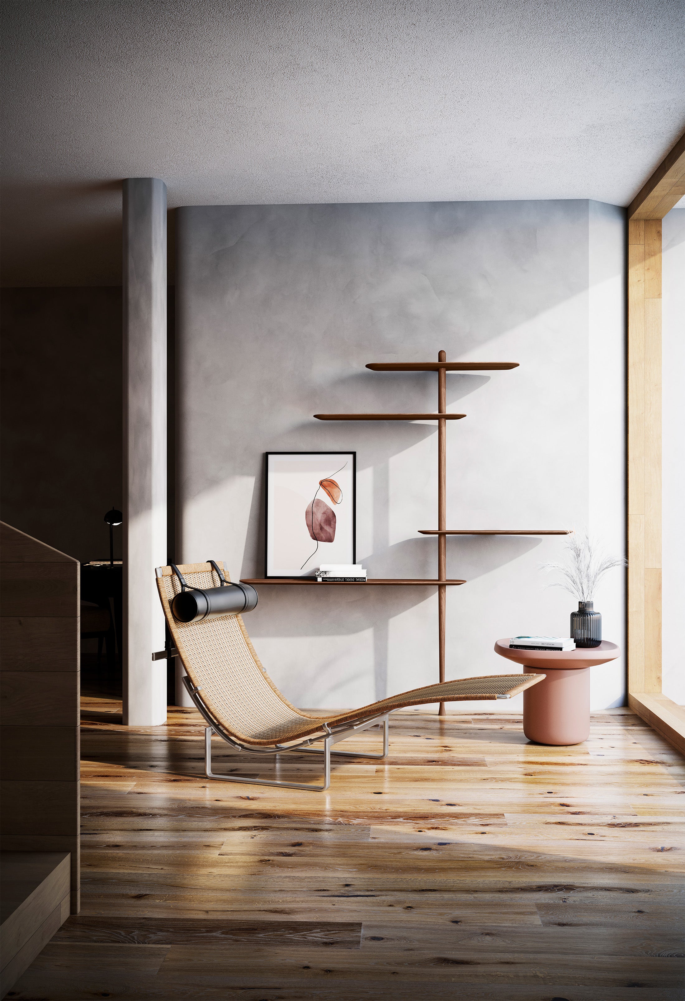 UNICA Shelf - CONFIGURATION 08 walnut veneer